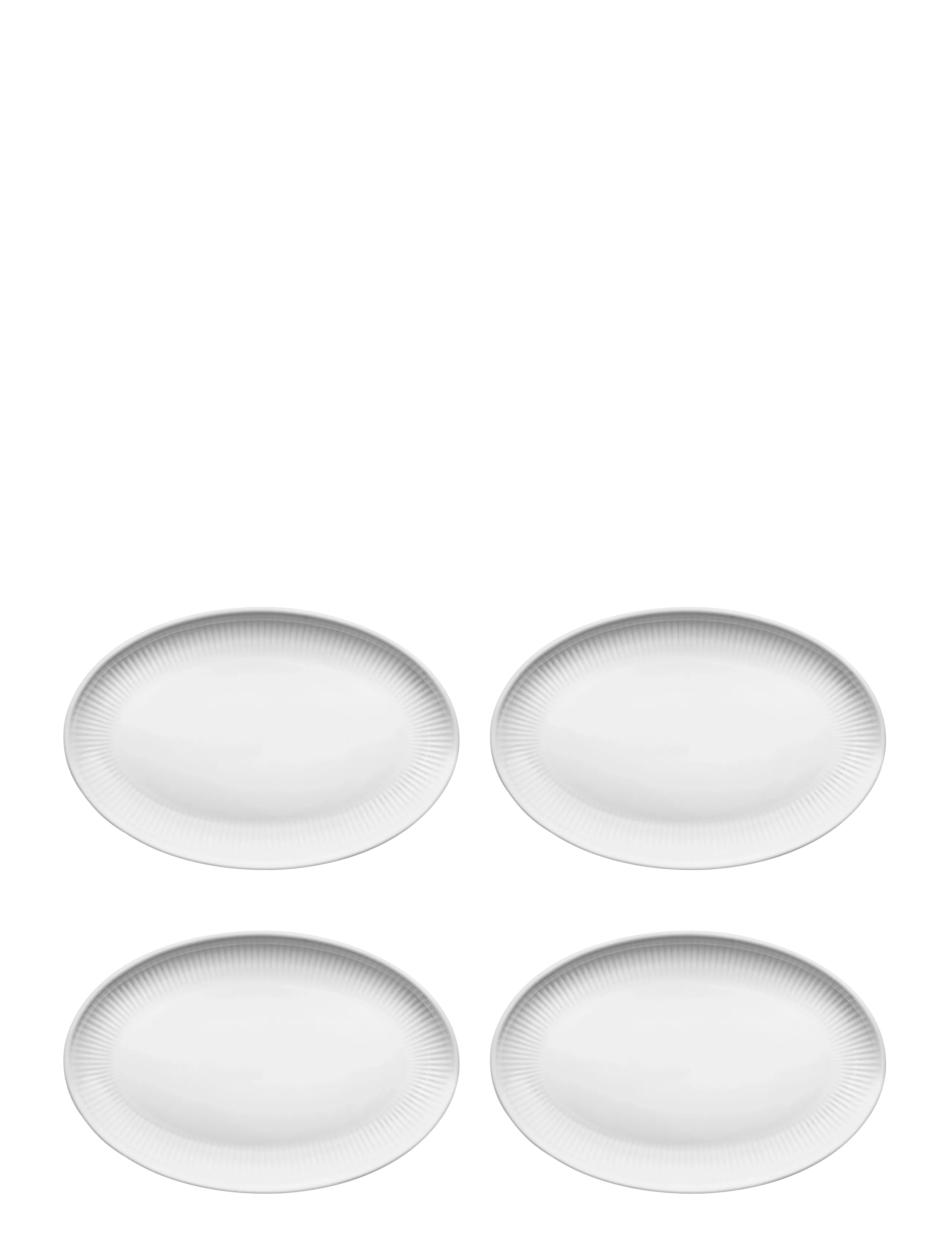 Eva Trio Legio Nova Oval Coupe Plate 24.5 Cm, Dinner Plade, Hvid, Str: Ø 24.5 CM