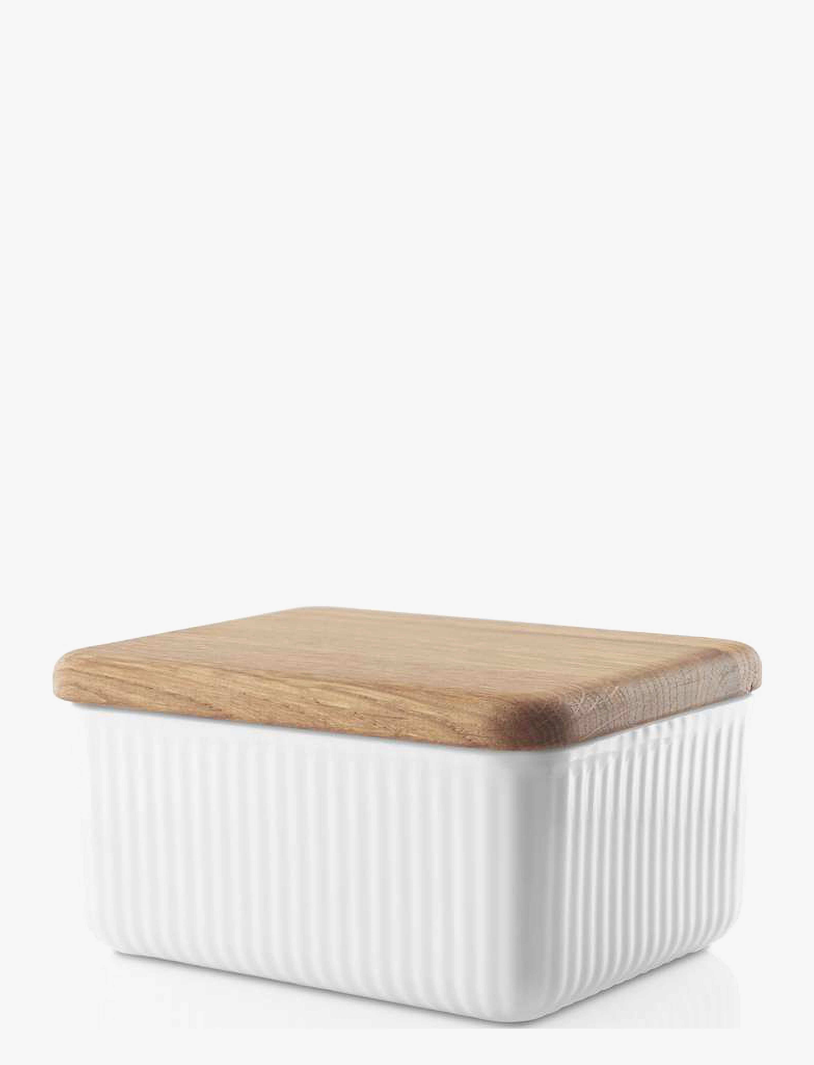 Eva Trio - Legio Nova Butter dish with oak lid - butterdosen - white - 2