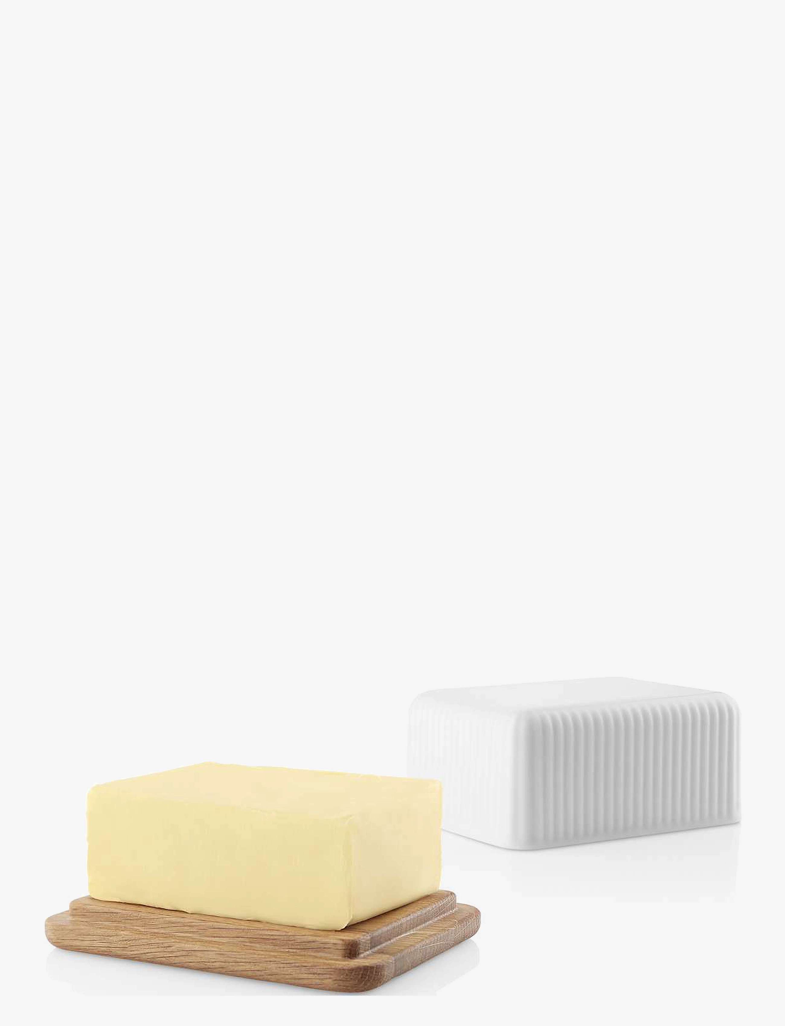 Eva Trio - Legio Nova Butter dish with oak lid - butterdosen - white - 4