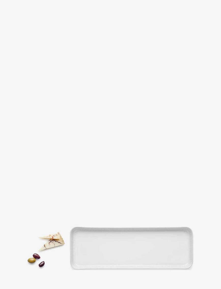 Eva Trio - Legio Nova Serving dish 37x13cm - plattar og bretti - white - 3