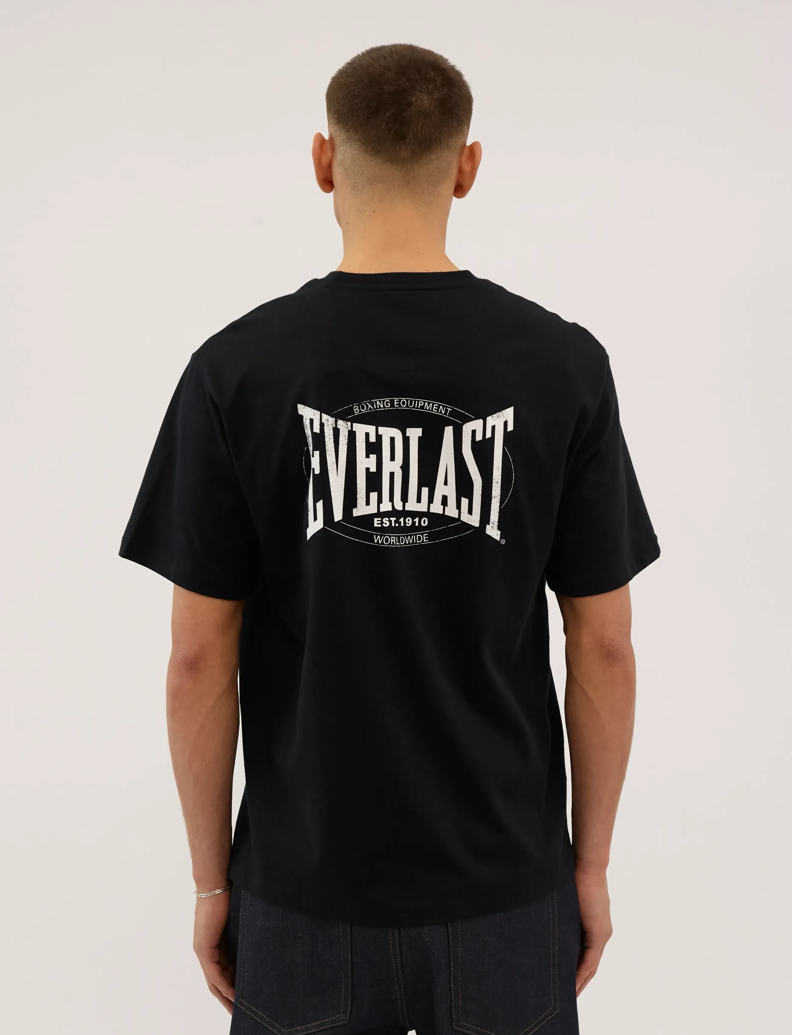 Everlast - EVERLAST BACK LOGO SS TEE - kortärmade t-shirts - black beauty - 3