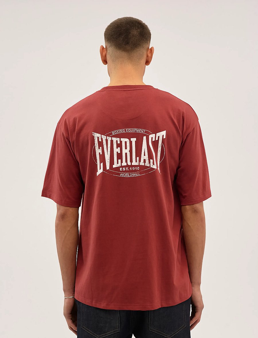 Everlast - EVERLAST BACK LOGO SS TEE - kurzärmelige t-shirts - cowhide - 4