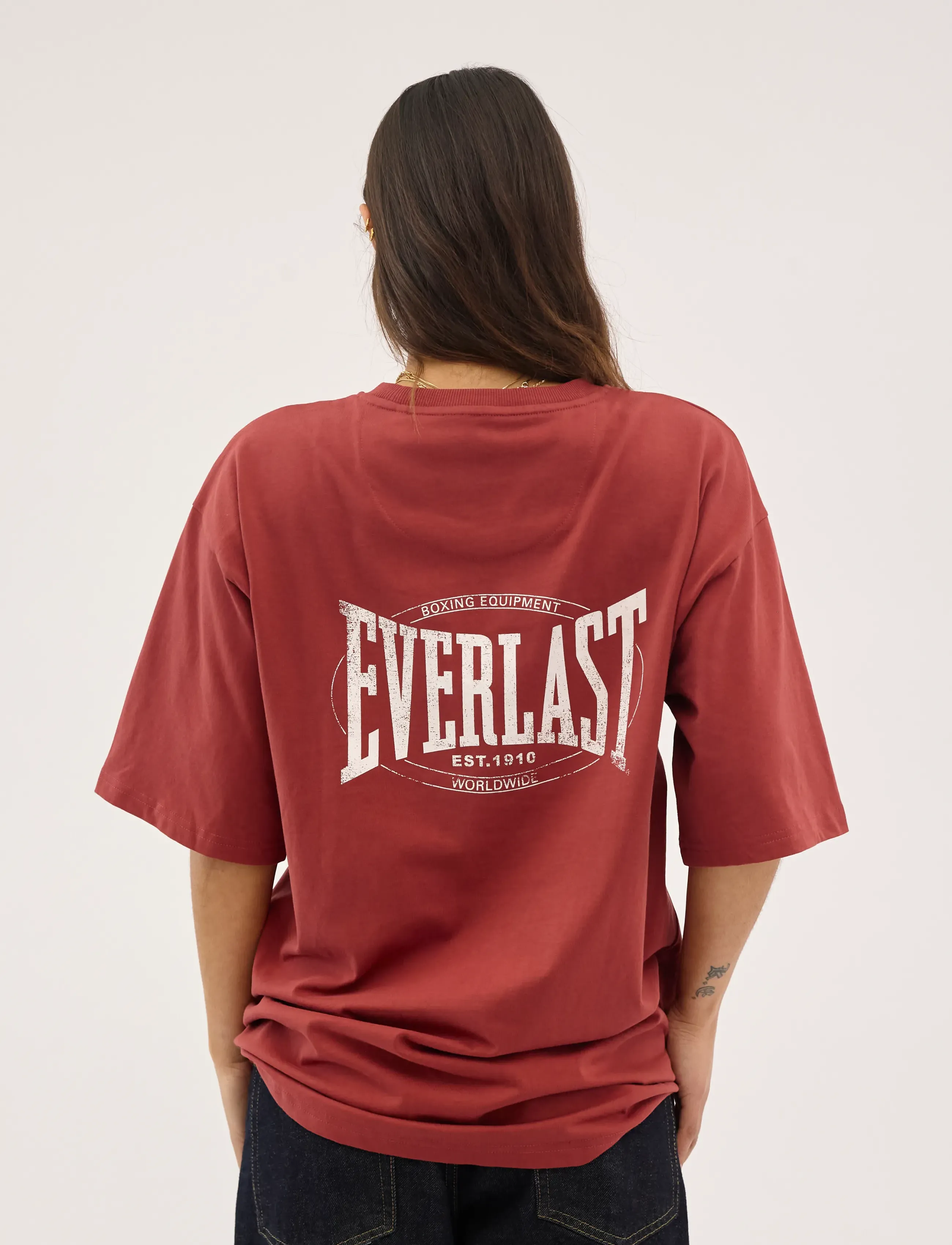 Everlast - EVERLAST BACK LOGO SS TEE - kurzärmelige t-shirts - cowhide - 5