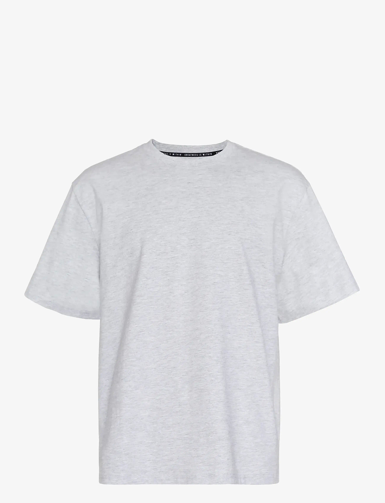 Everlast - EVERLAST BACK LOGO SS TEE - kortærmede t-shirts - light grey melange - 1