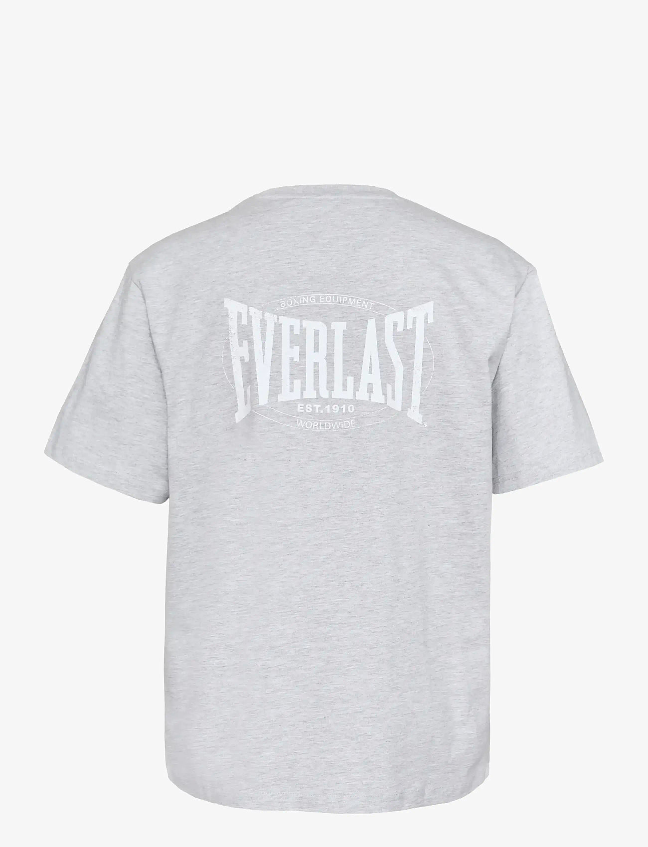 Everlast - EVERLAST BACK LOGO SS TEE - kortærmede t-shirts - light grey melange - 2