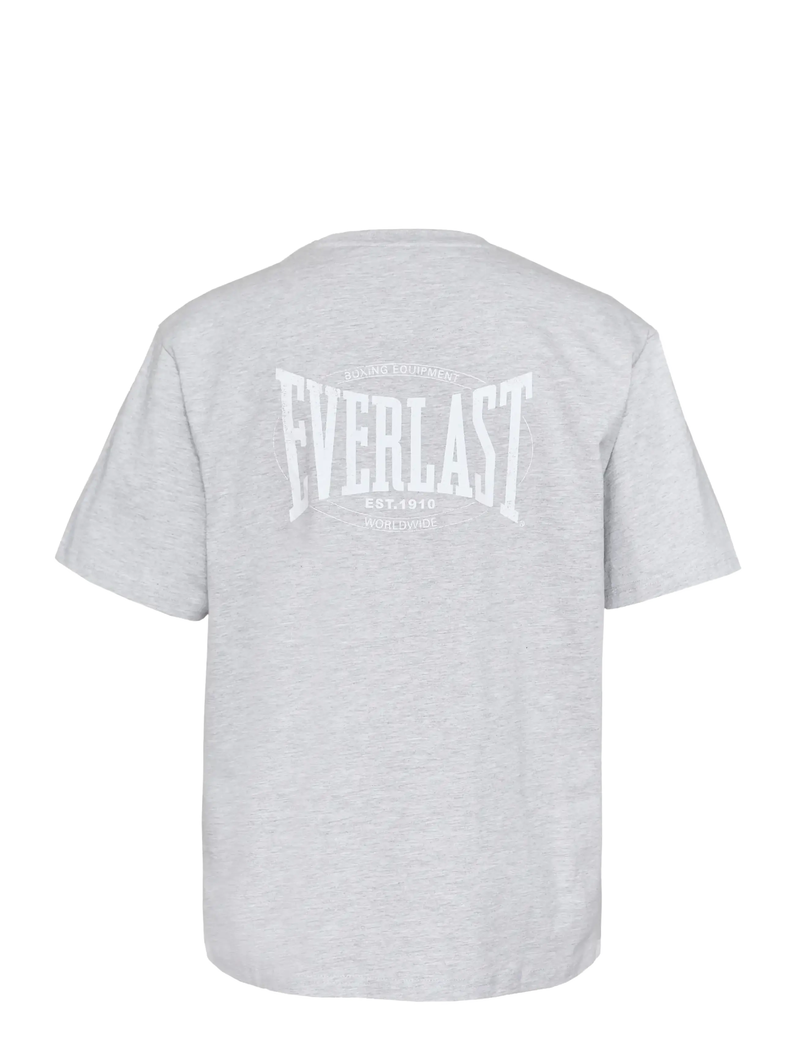 Everlast - EVERLAST BACK LOGO SS TEE - kortärmade t-shirts - light grey melange - 2