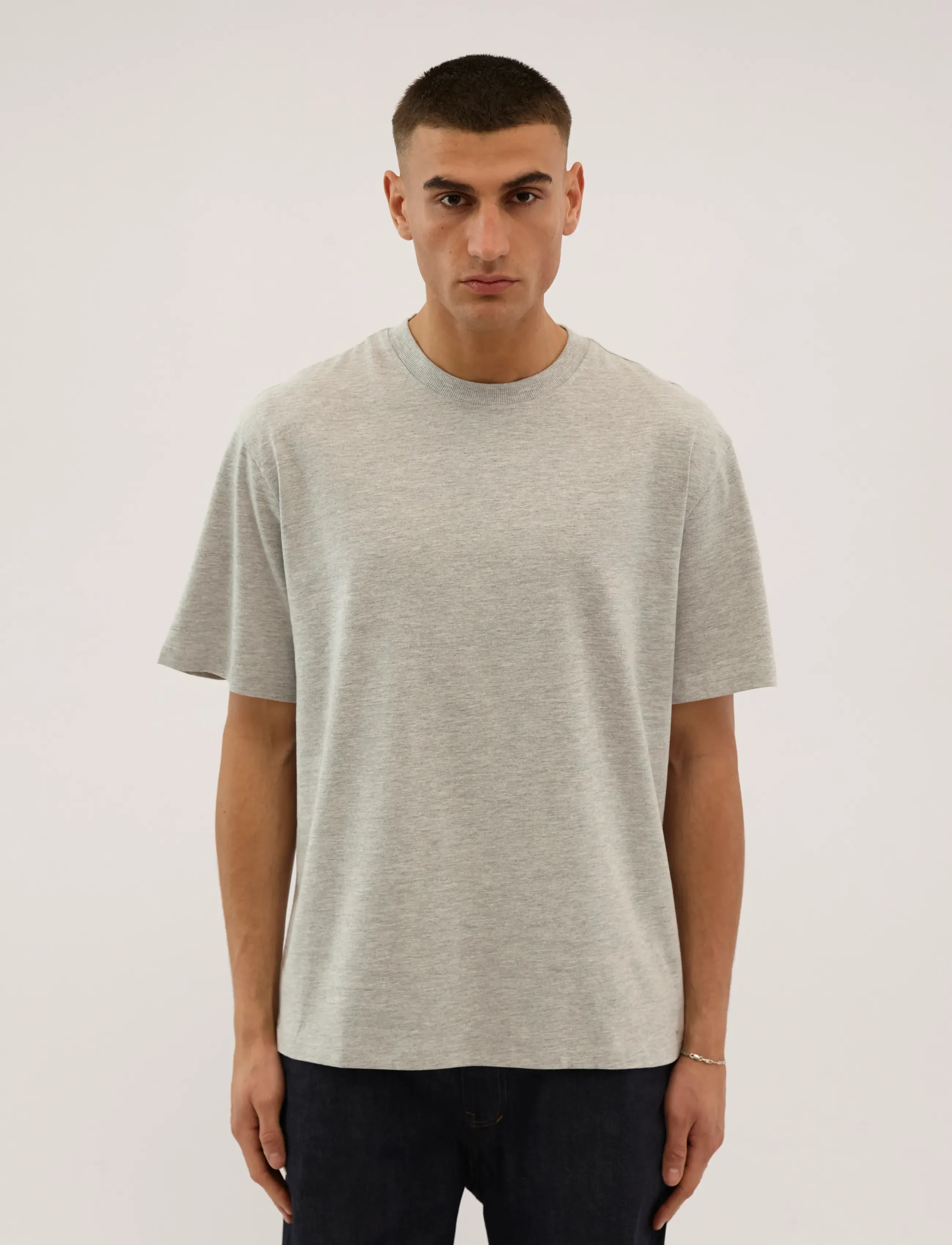 Everlast EVERLAST BACK LOGO SS TEE - Feriefavoritter - LIGHT GREY MELANGE / grey