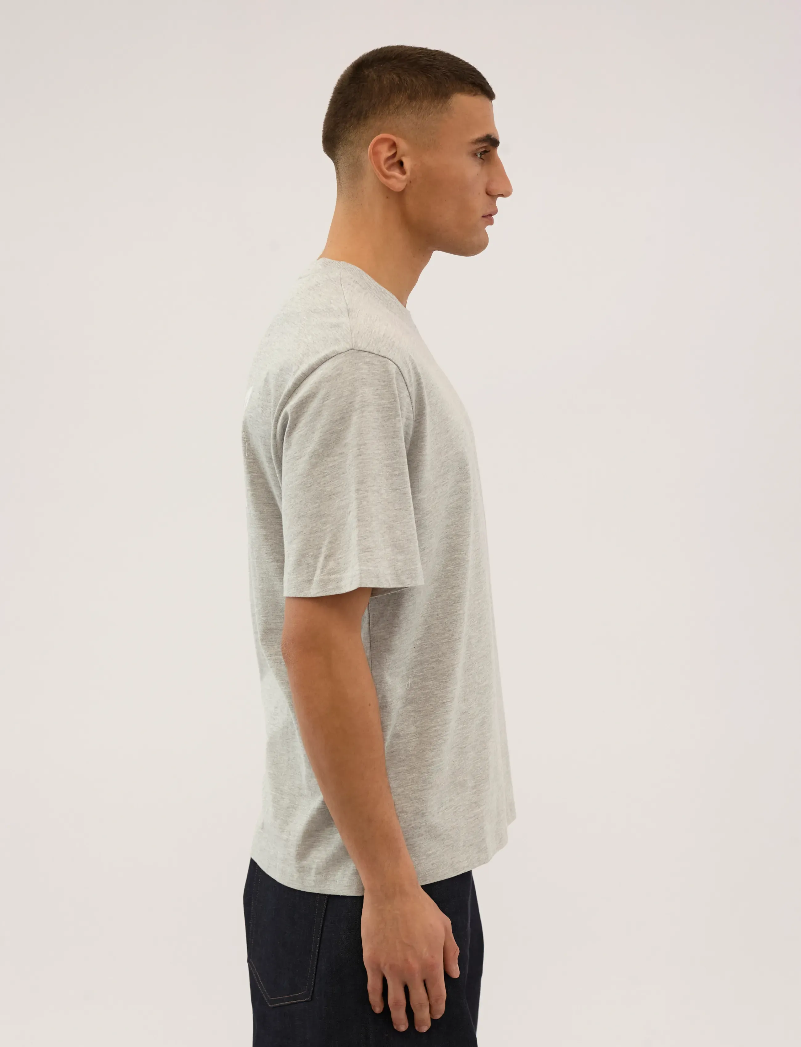 Everlast - EVERLAST BACK LOGO SS TEE - kortärmade t-shirts - light grey melange - 3