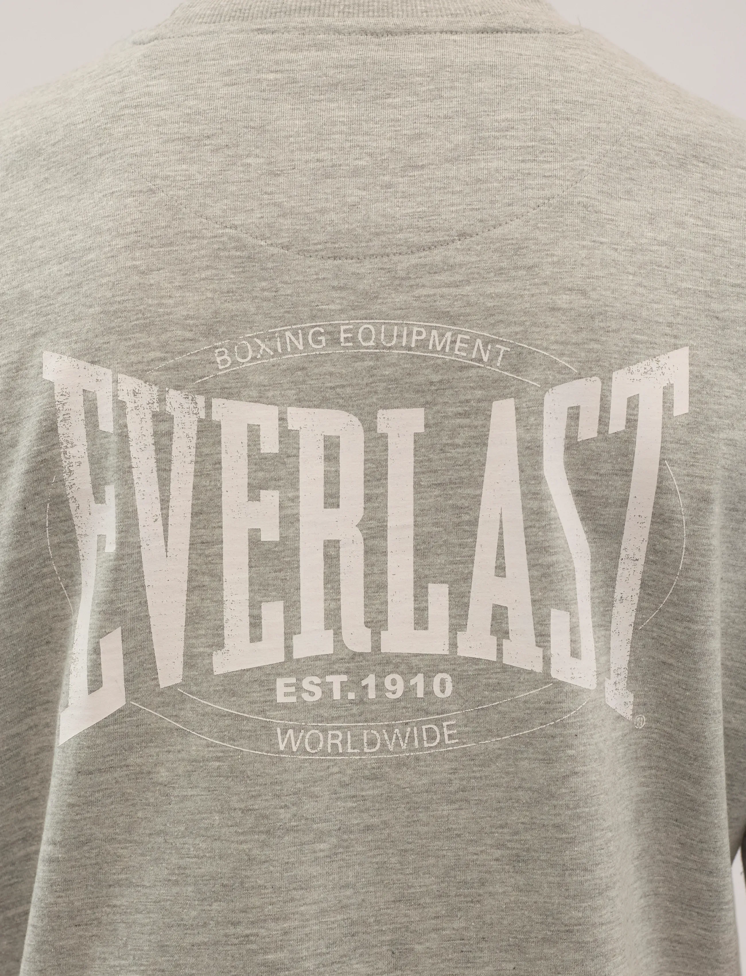 Everlast - EVERLAST BACK LOGO SS TEE - kortärmade t-shirts - light grey melange - 5