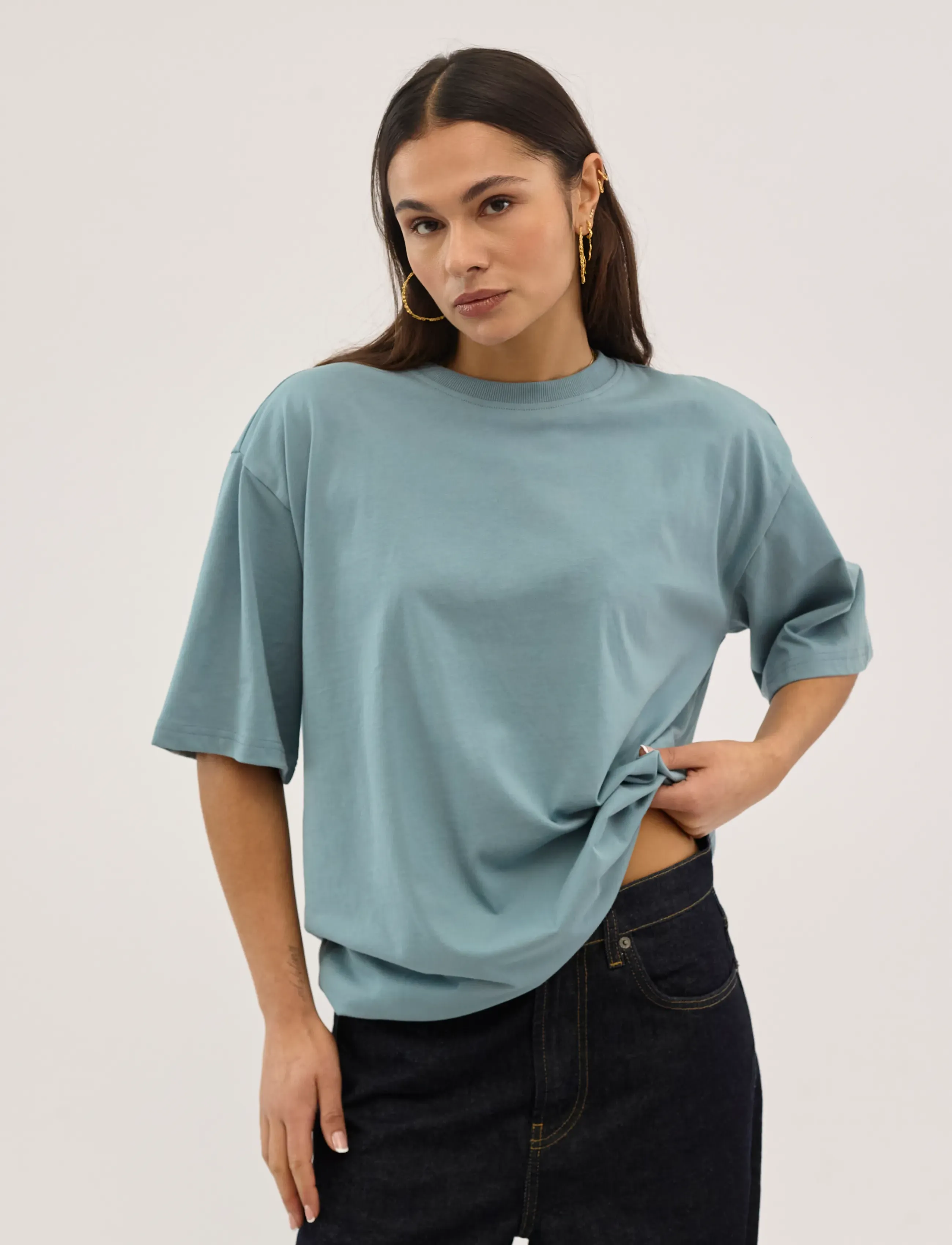 Everlast - Backlogo Tee - kurzärmelige t-shirts - smoke blue - 3