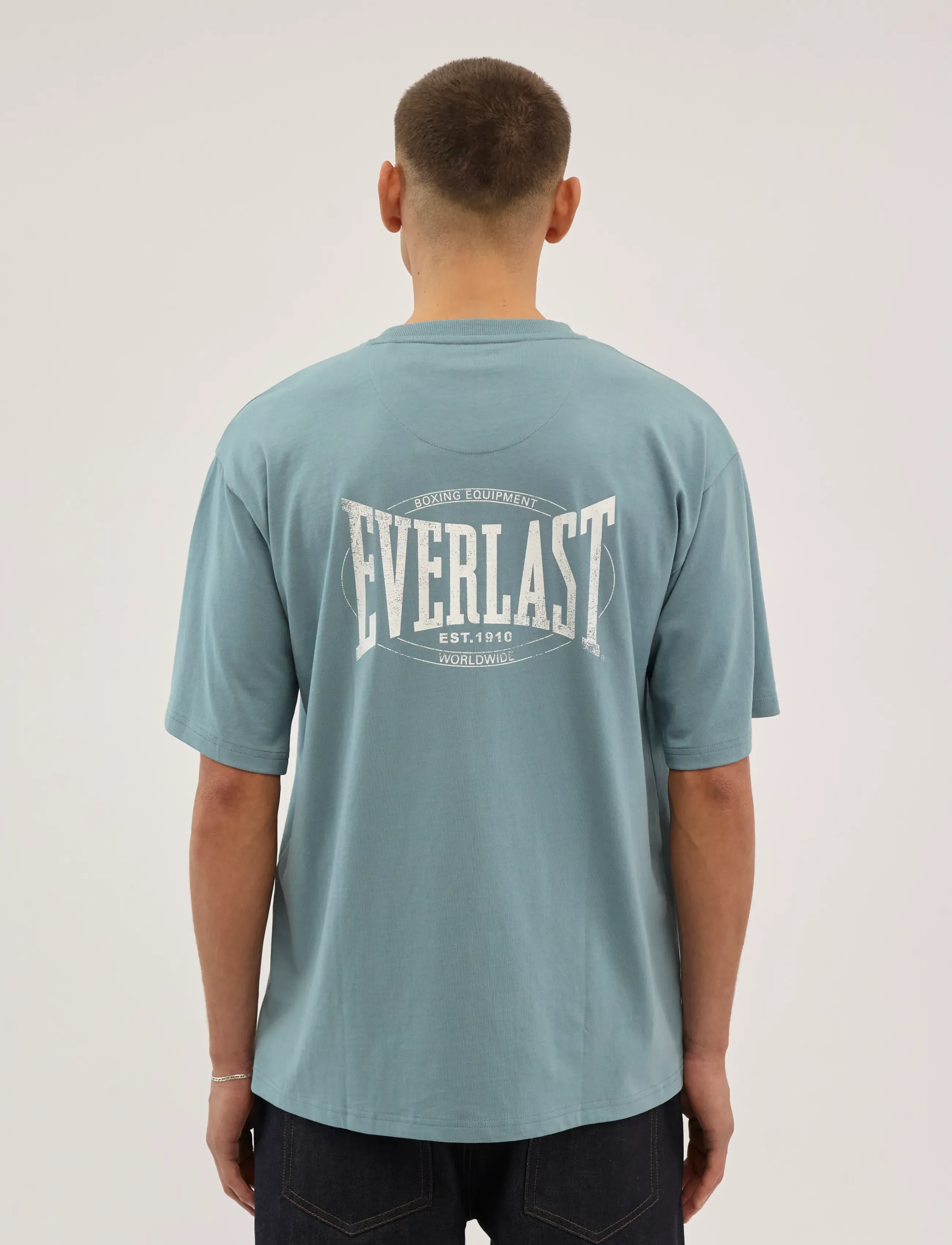 Everlast - Backlogo Tee - kurzärmelige t-shirts - smoke blue - 4
