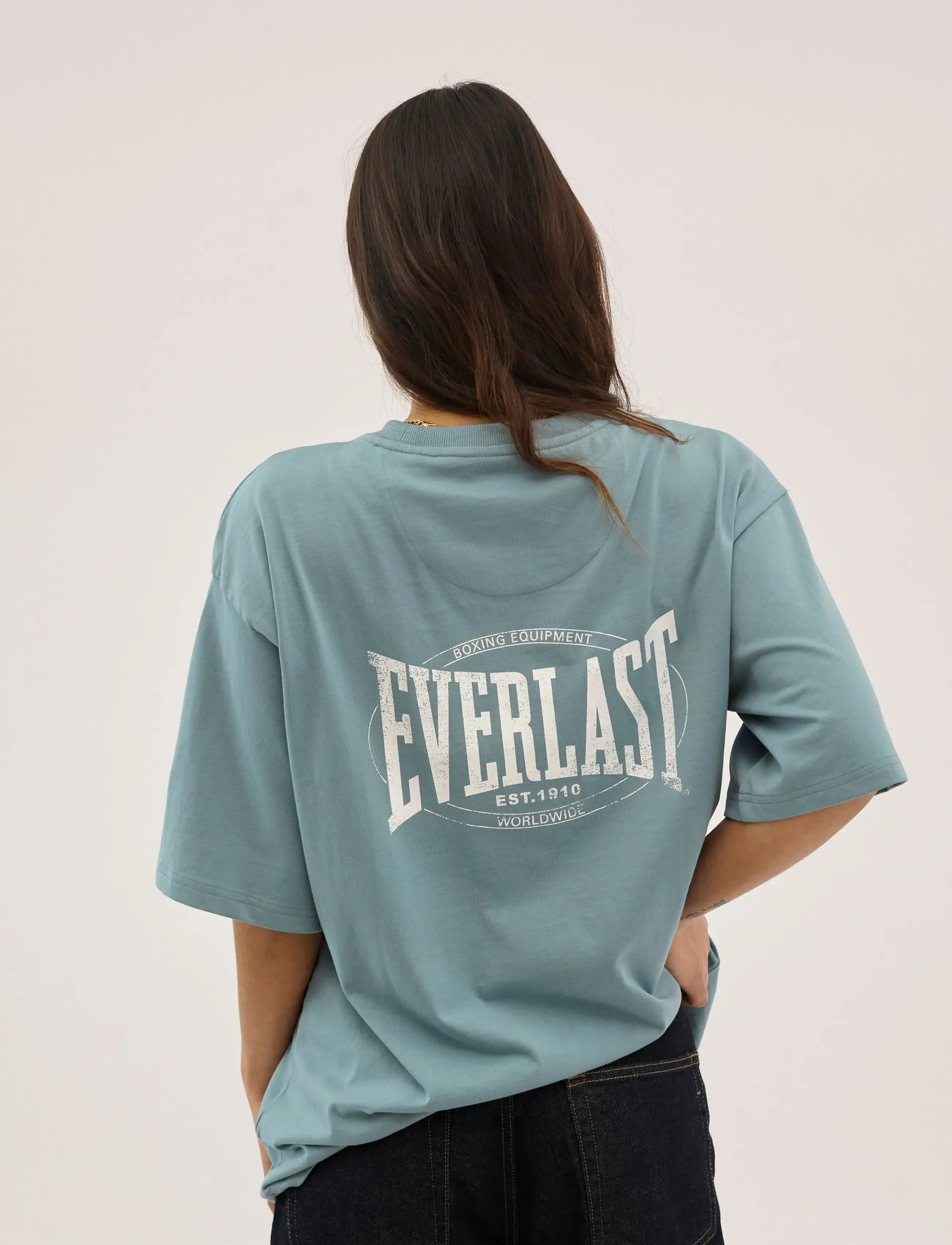 Everlast - Backlogo Tee - kurzärmelige t-shirts - smoke blue - 5