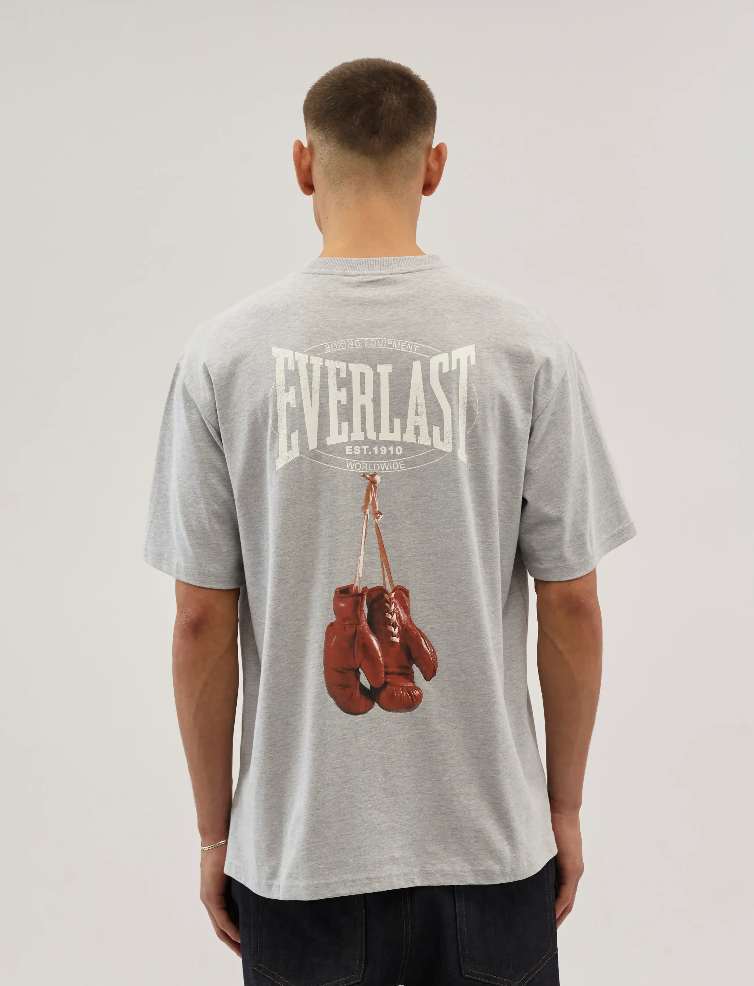 Everlast - Fight Night Tee - kurzärmelige t-shirts - grey melange - 4