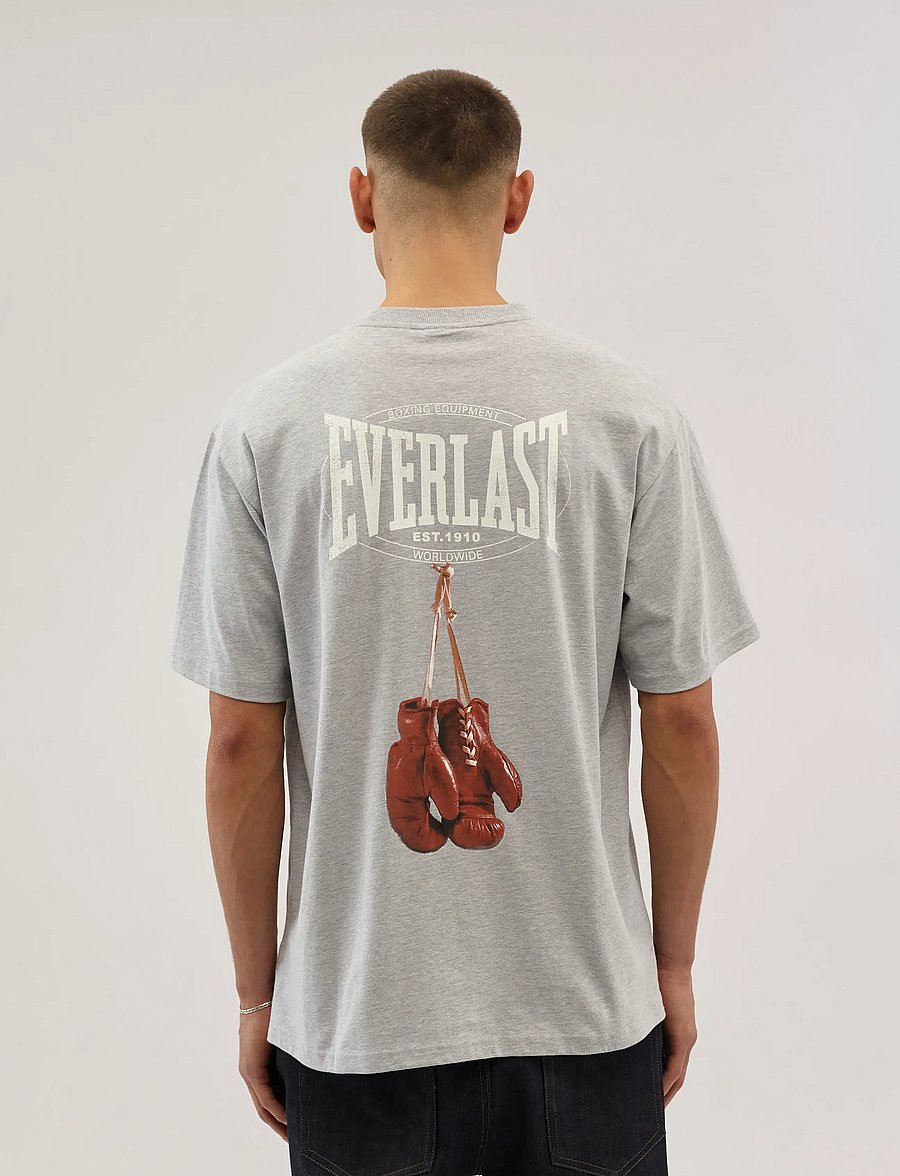 Everlast - Fight Night Tee - kurzärmelige t-shirts - grey melange - 4