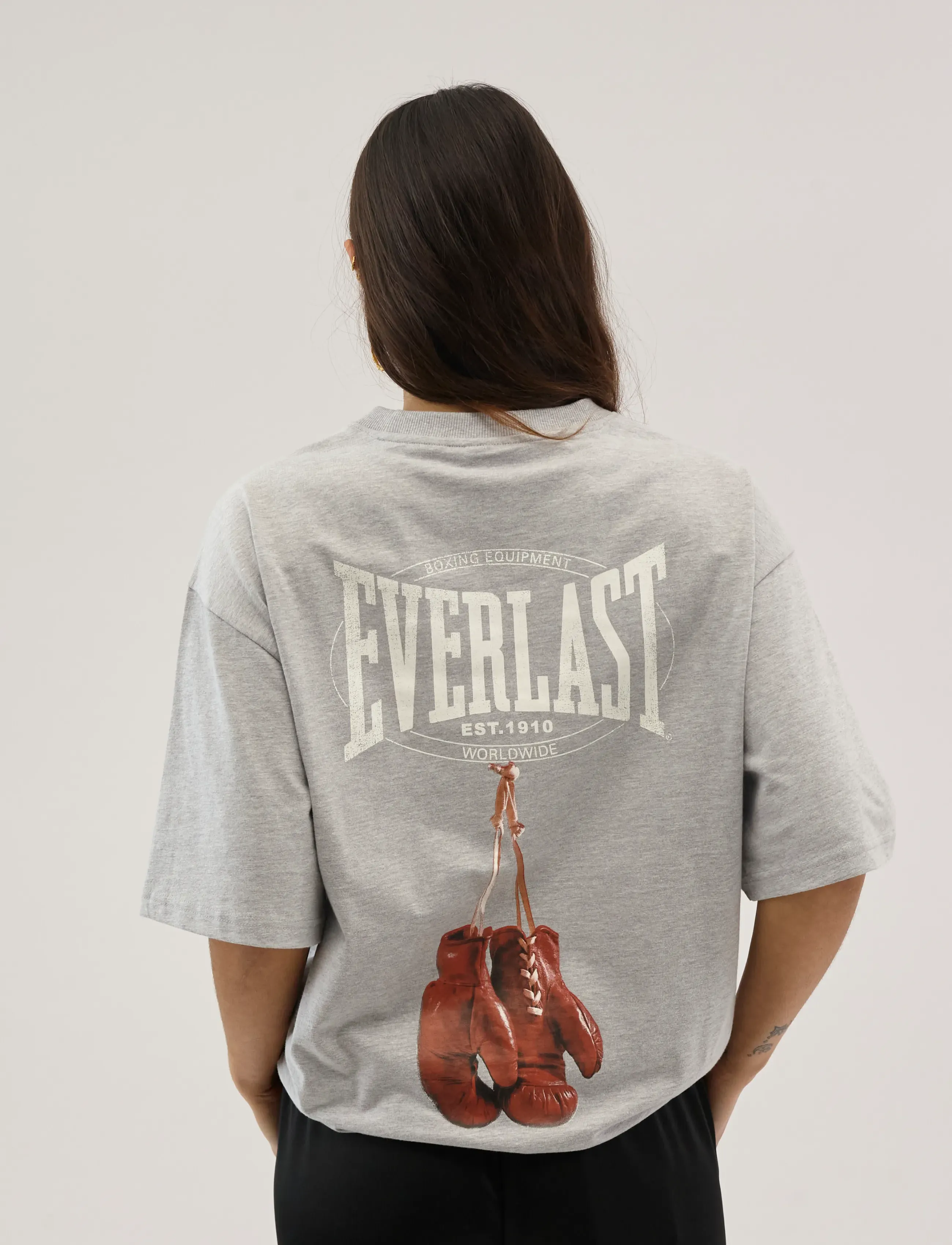 Everlast - Fight Night Tee - kurzärmelige t-shirts - grey melange - 5