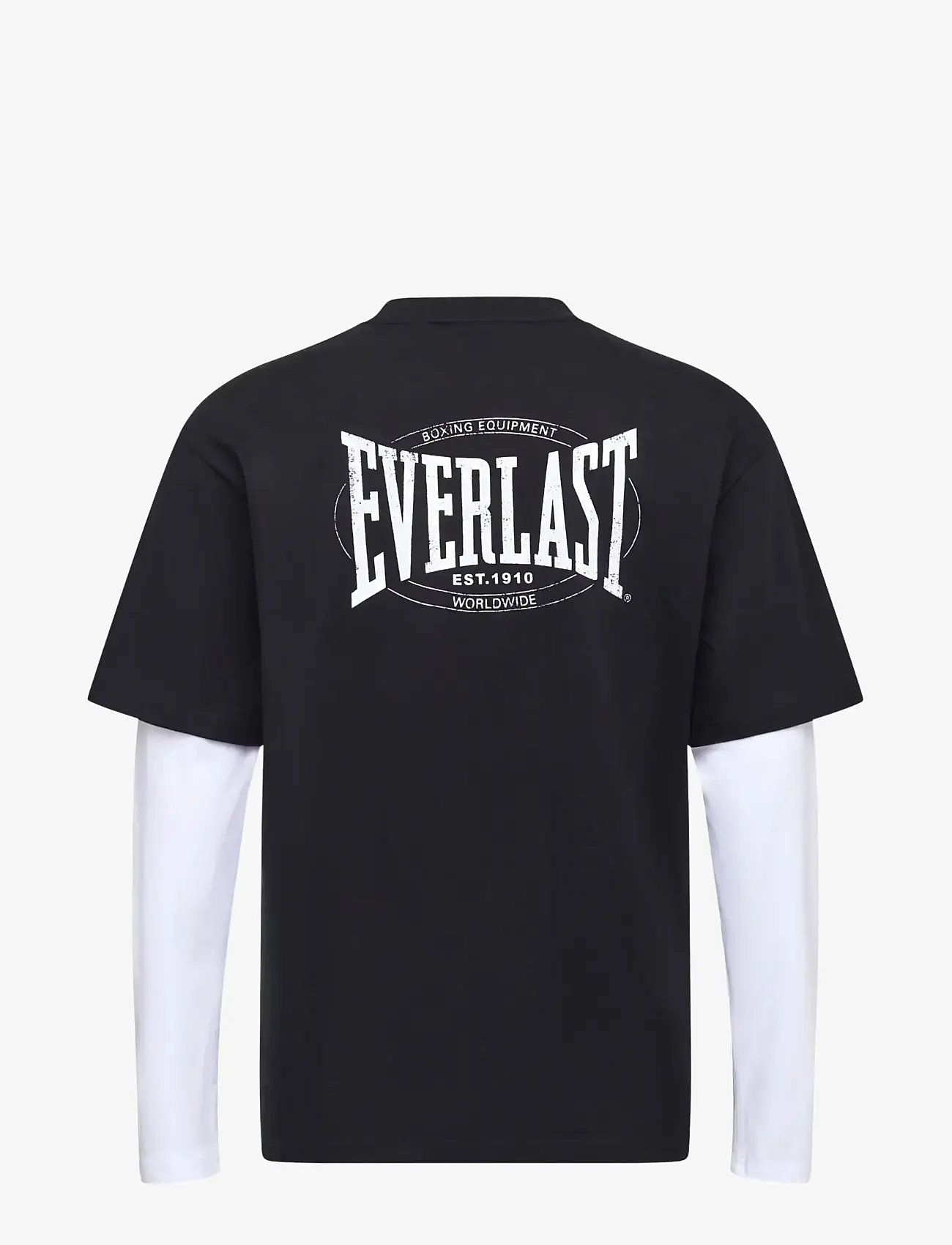 Everlast - LAYERED BACK LOGO LS - langærmede t-shirts - black beauty - 2