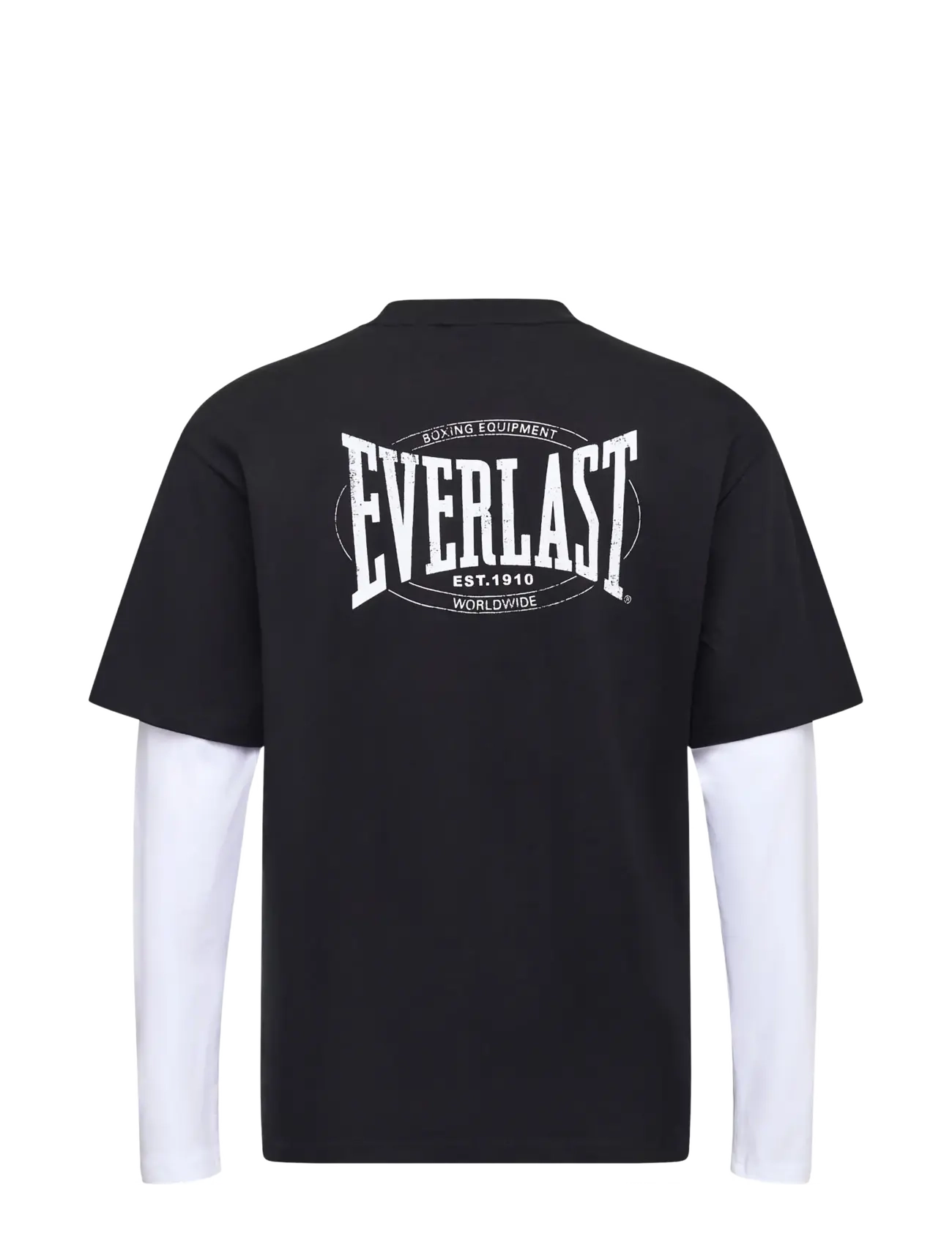 Everlast - LAYERED BACK LOGO LS - langærmede t-shirts - black beauty - 2