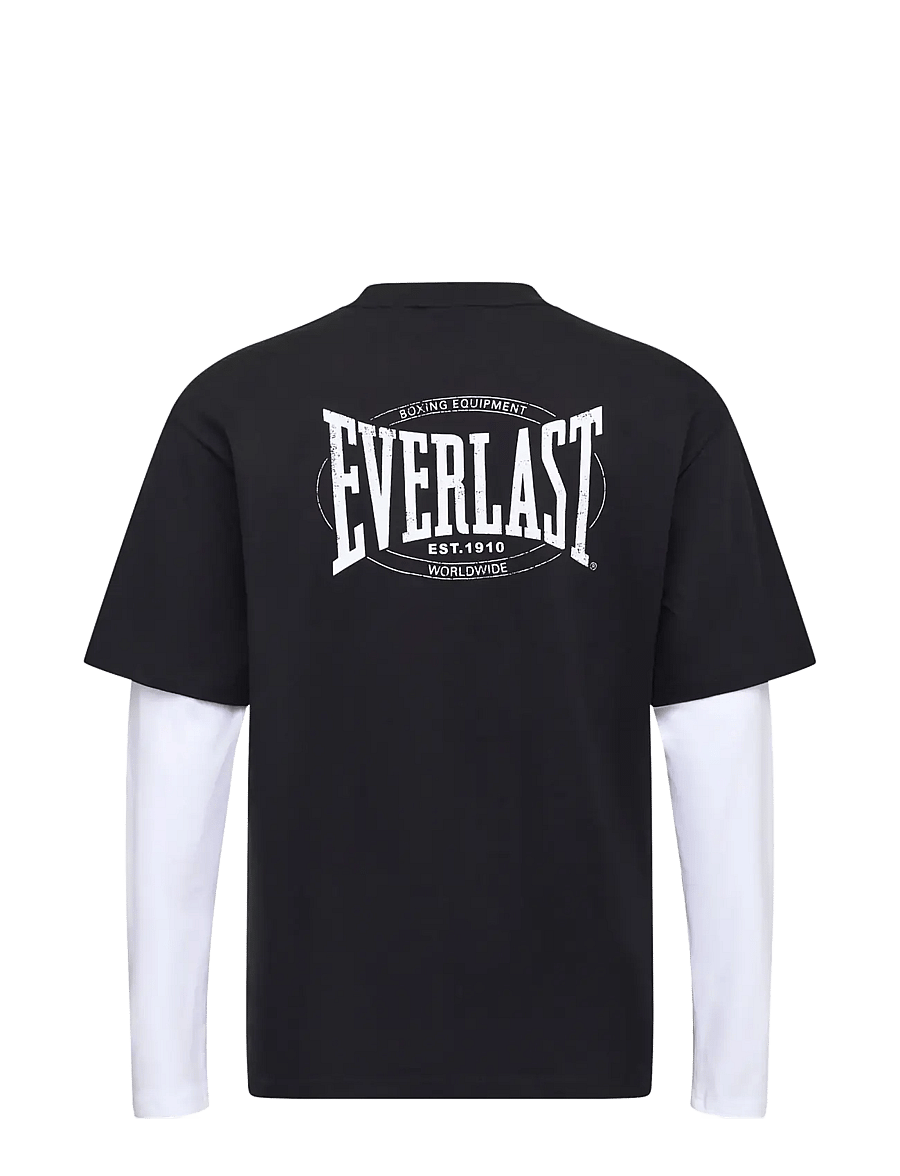 Everlast - LAYERED BACK LOGO LS - pikkade varrukatega t-särgid - black beauty - 1