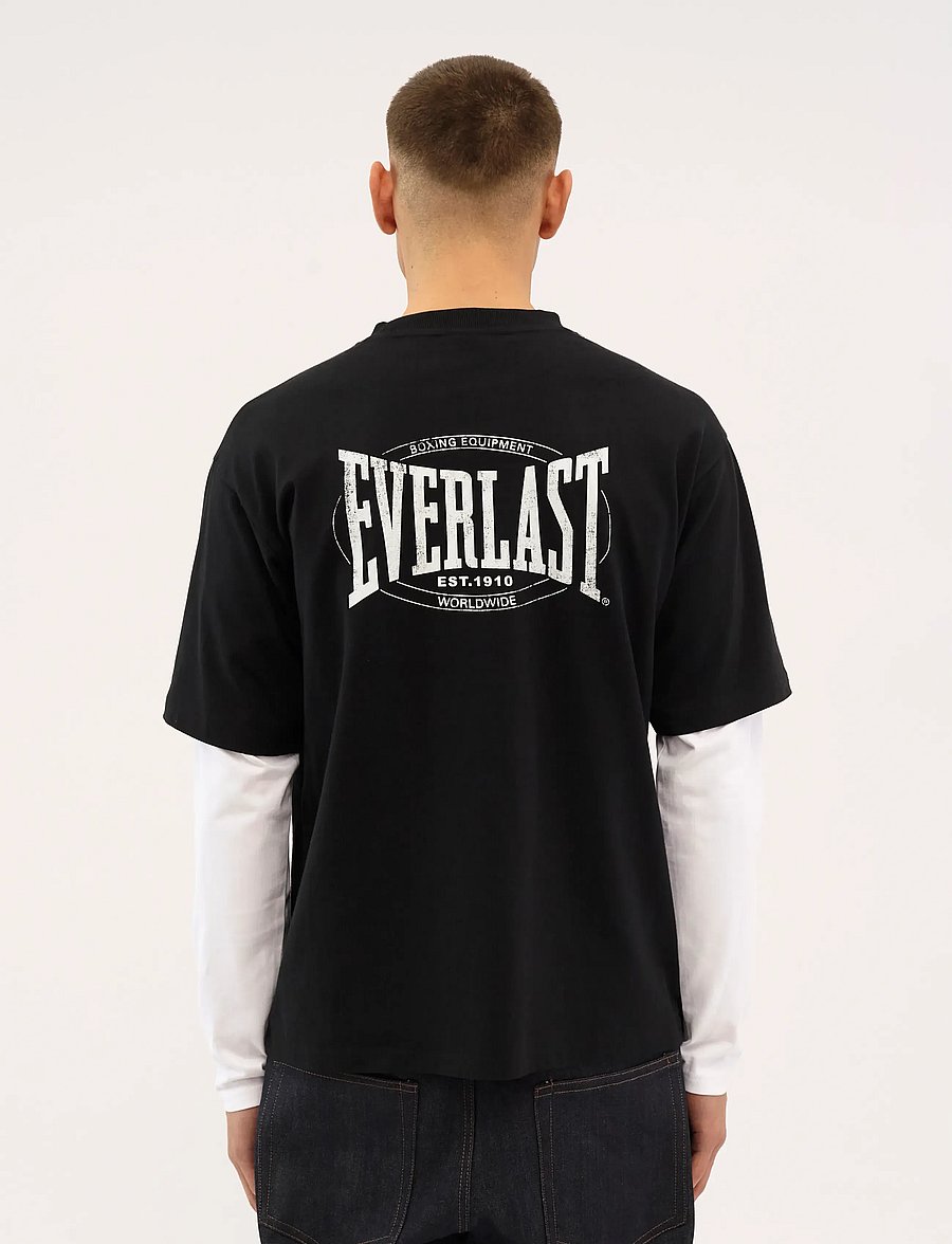 Everlast - LAYERED BACK LOGO LS - pikkade varrukatega t-särgid - black beauty - 3