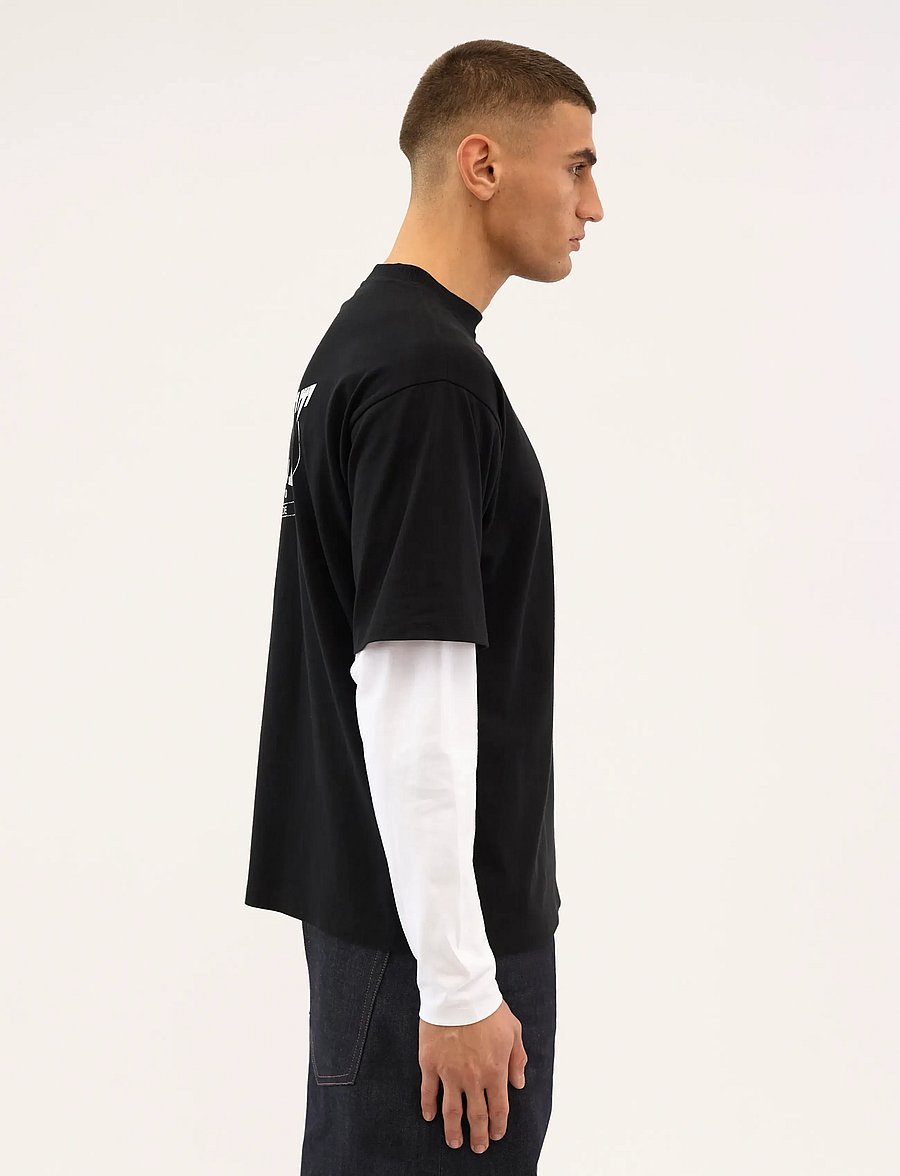 Everlast - LAYERED BACK LOGO LS - pikkade varrukatega t-särgid - black beauty - 4