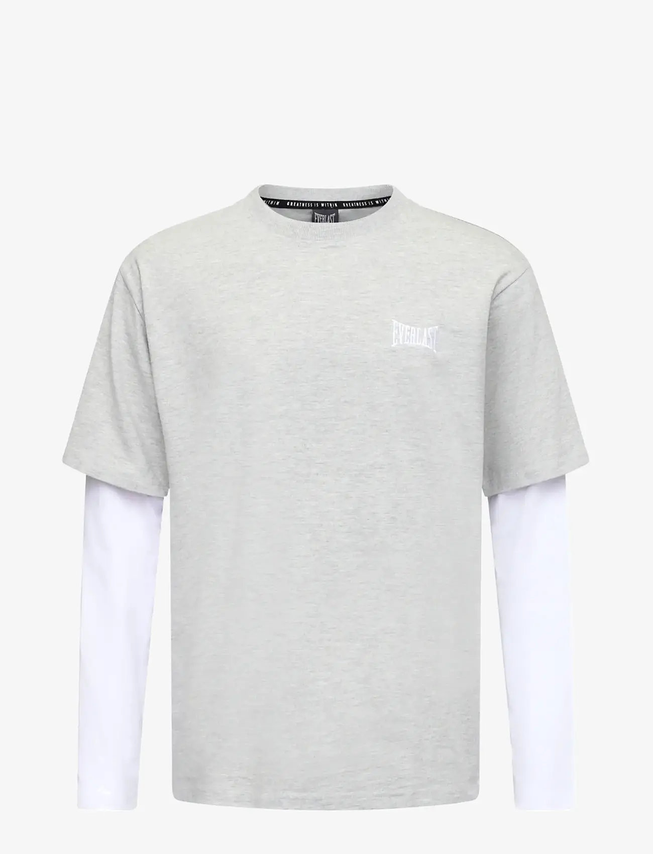 Everlast - LAYERED BACK LOGO LS - pitkähihaiset - light grey melange - 1