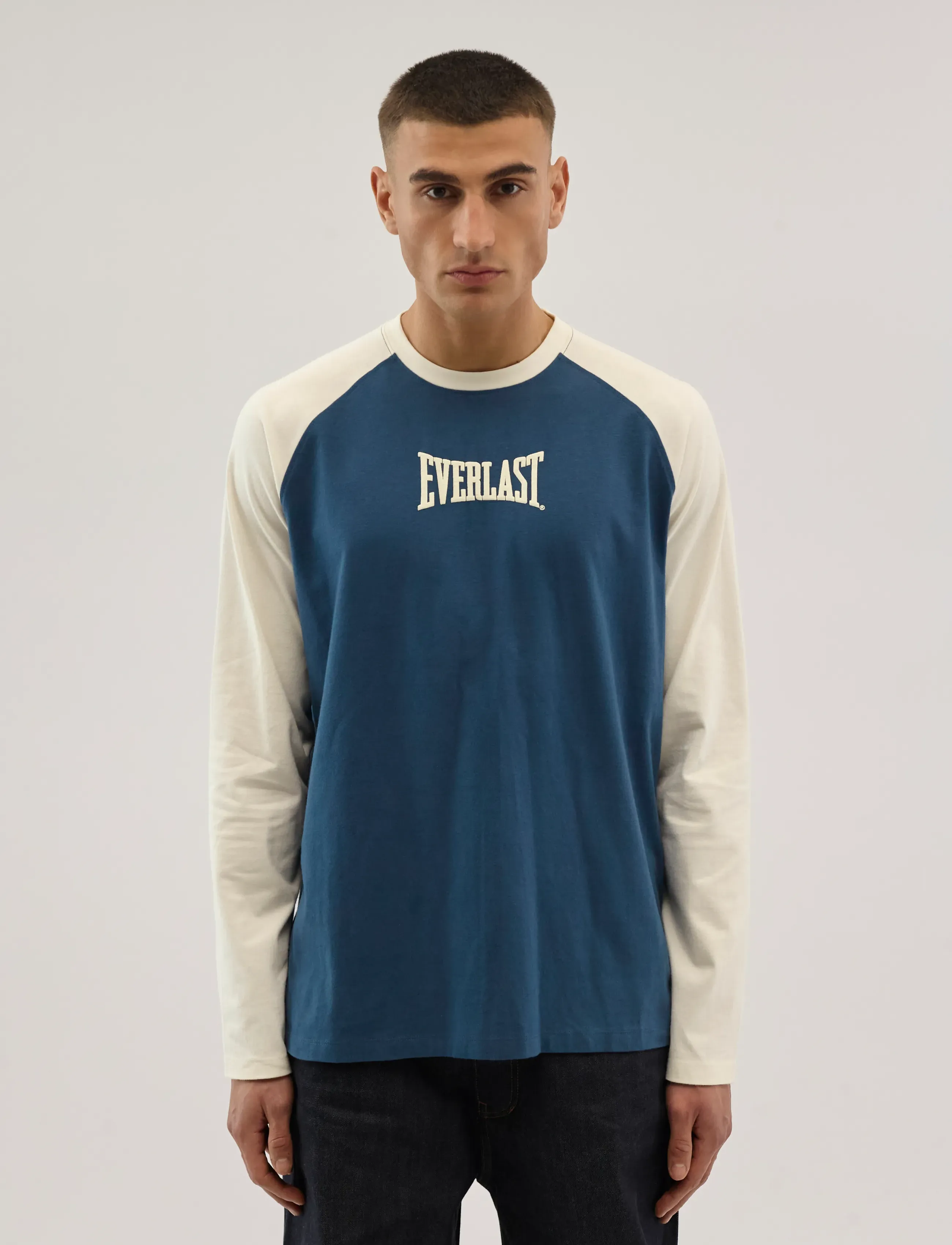 Everlast Contrast Raglan Long Sleeve - T-shirts & Toppar - KEY LARGO / navy