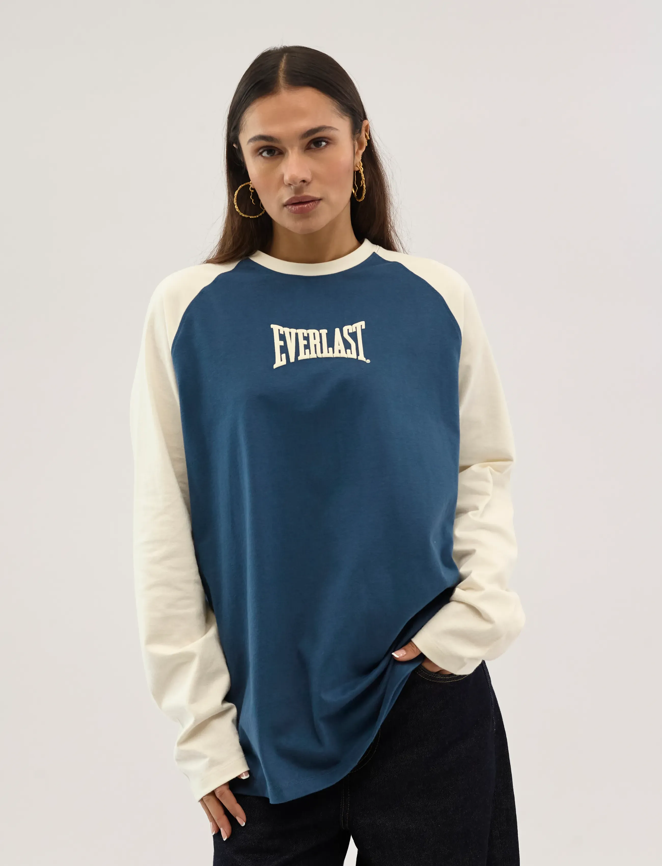 Everlast - Contrast Raglan Long Sleeve - långärmade t-shirts - key largo - 3