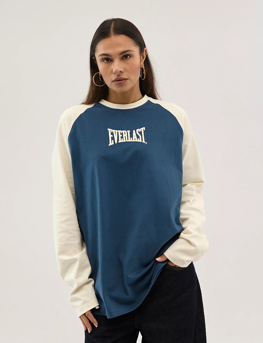 Everlast - Contrast Raglan Long Sleeve - långärmade t-shirts - key largo - 3