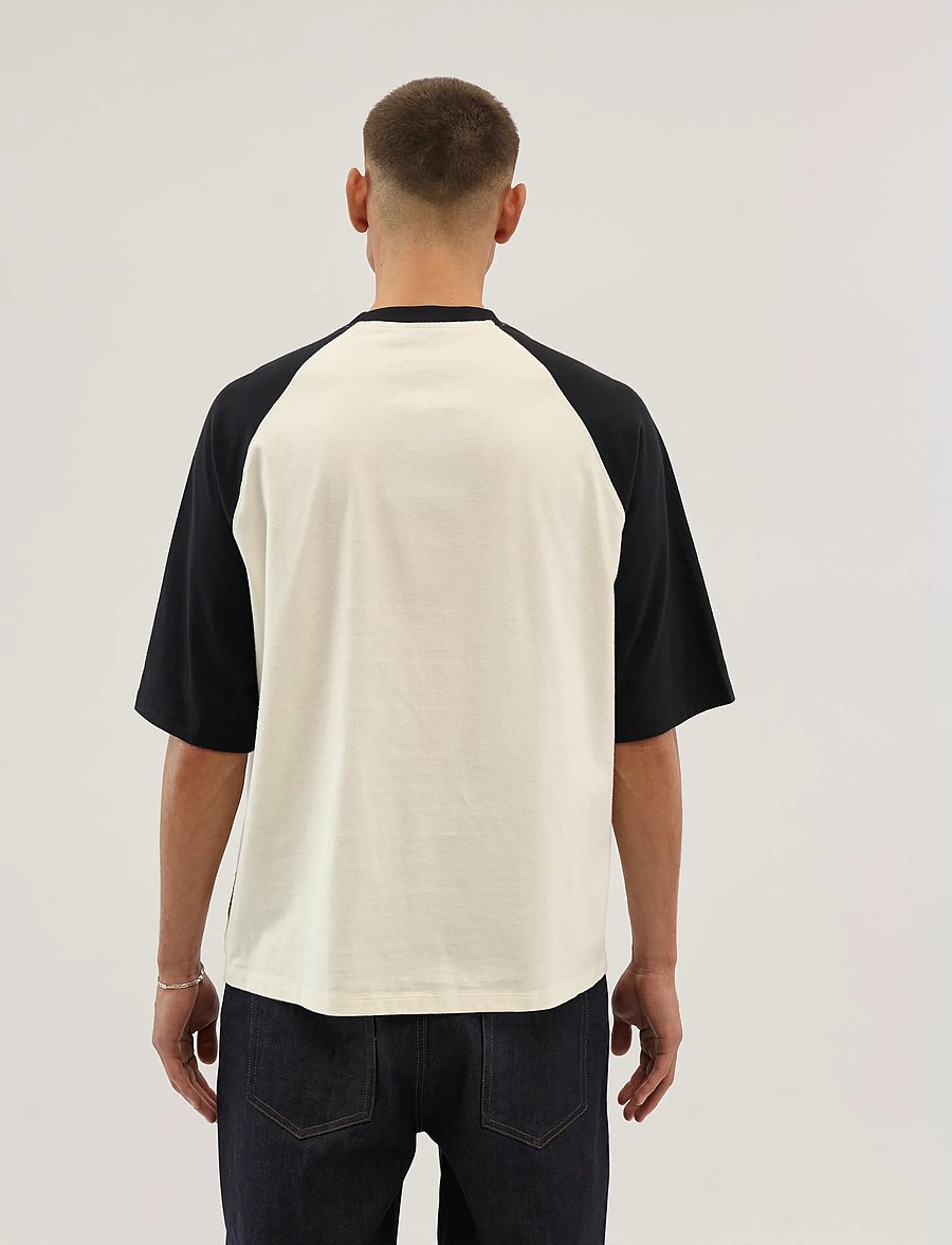 Everlast - Bronx Raglan Tee - kortärmade t-shirts - white/black - 4