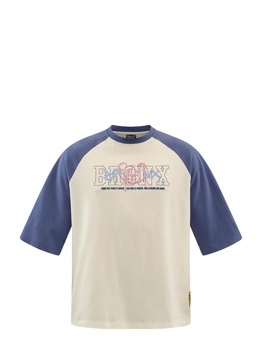 Everlast - Bronx Raglan Tee - kortärmade t-shirts - white/blue - 0