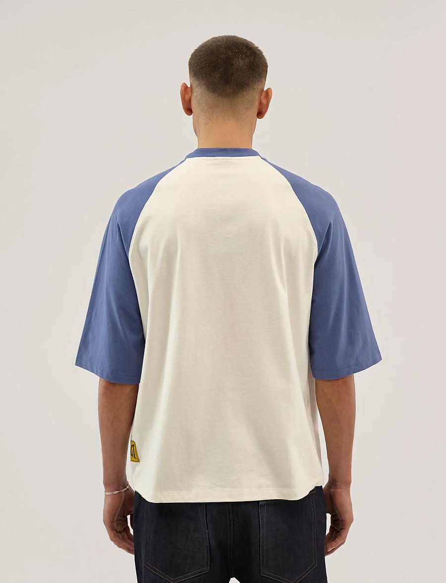 Everlast - Bronx Raglan Tee - kortärmade t-shirts - white/blue - 4