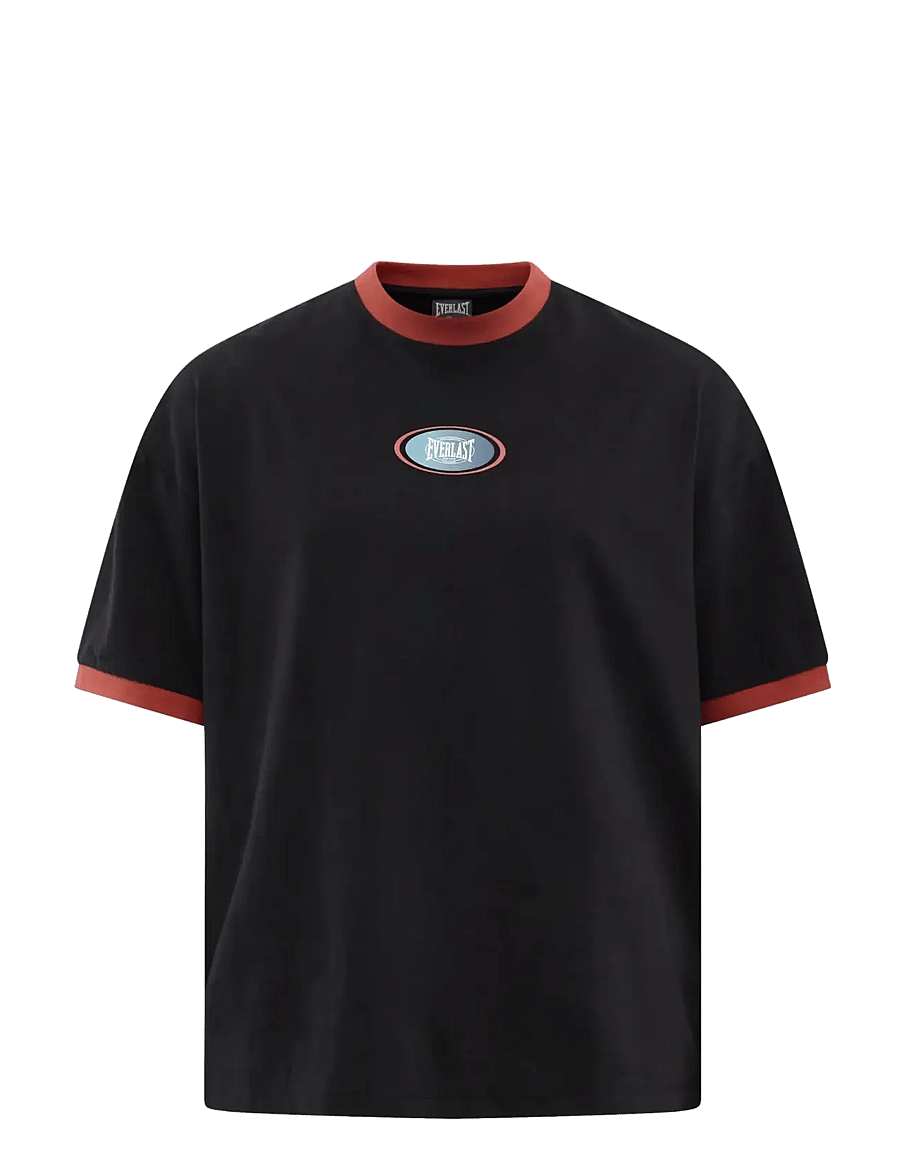 Everlast - Contrast Tee - kurzärmelige t-shirts - black beauty - 1