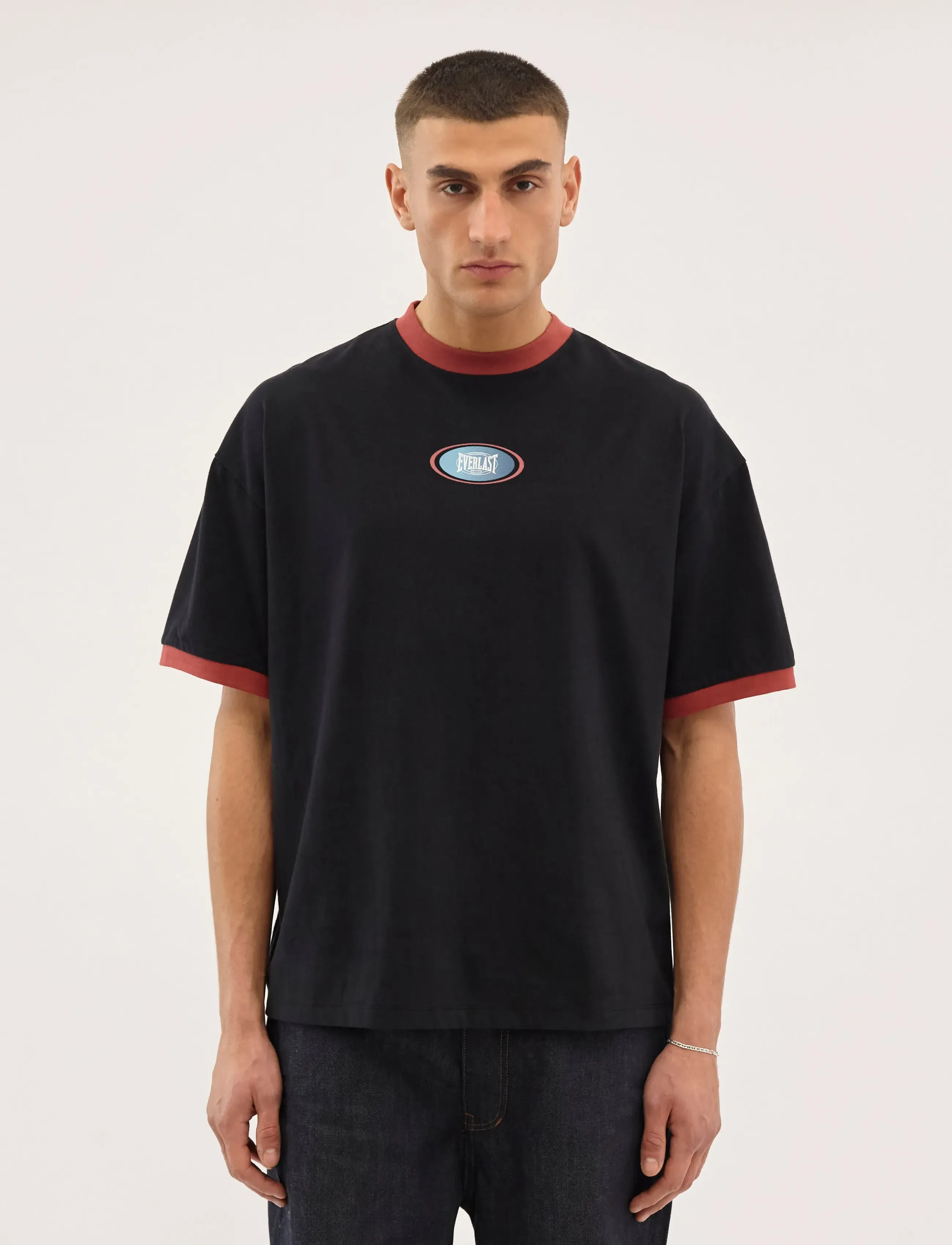 Everlast Contrast Tee - T-Shirts - BLACK BEAUTY / black