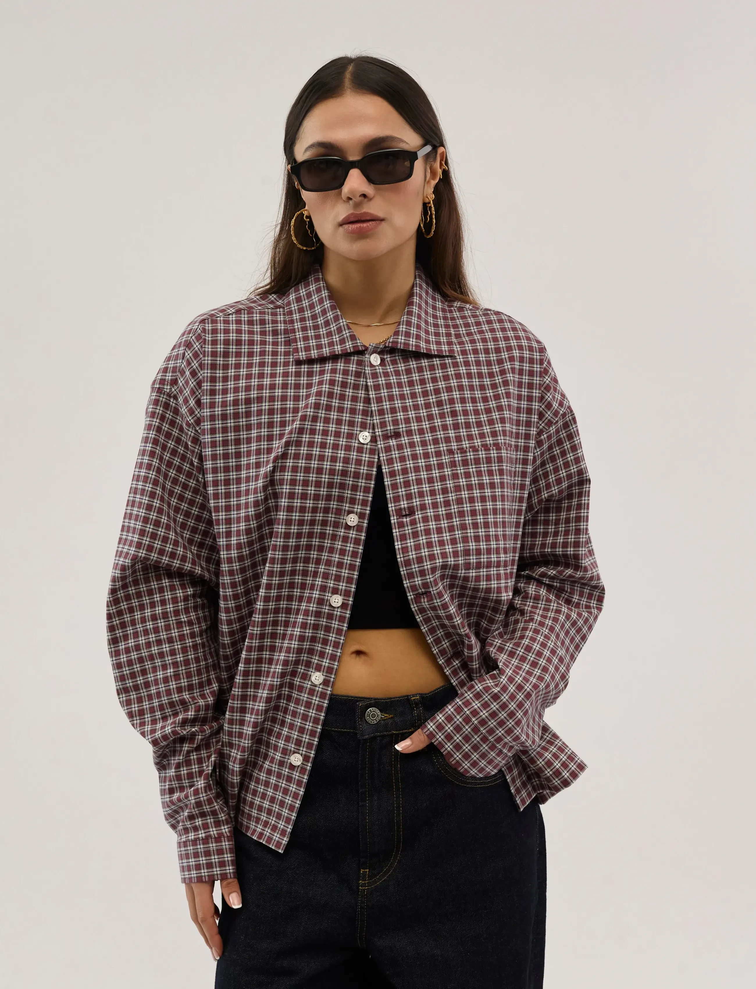 Everlast - Long Sleeve Checked Shirt - cowhide check - 0