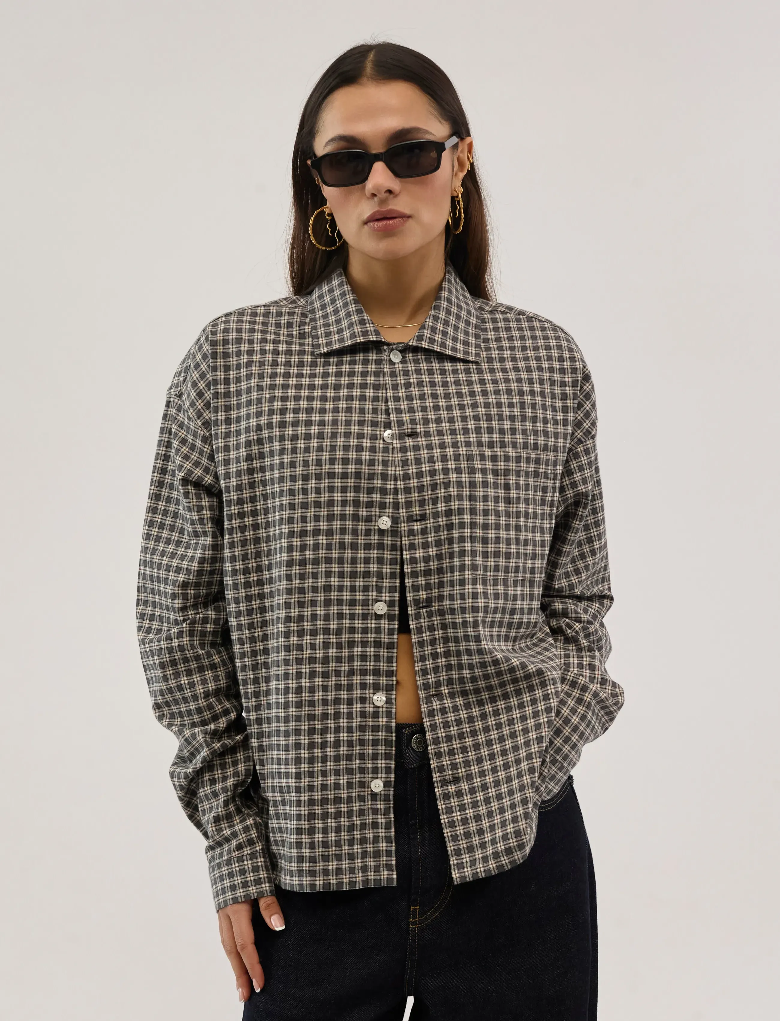 Everlast - Long Sleeve Checked Shirt - smoke blue - 3