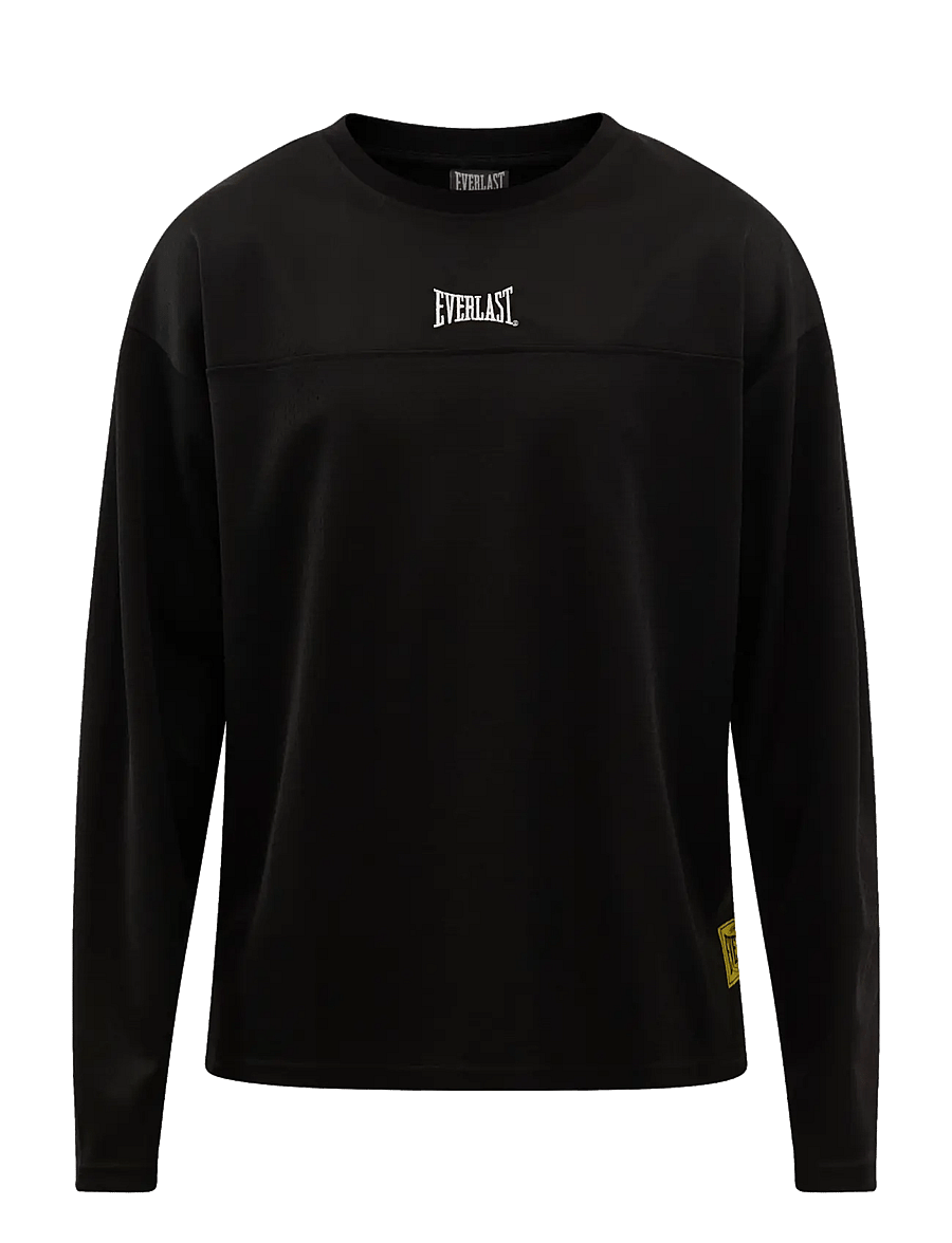 Everlast - Court Mesh Jersey Long Sleeve - långärmade t-shirts - black beauty - 0
