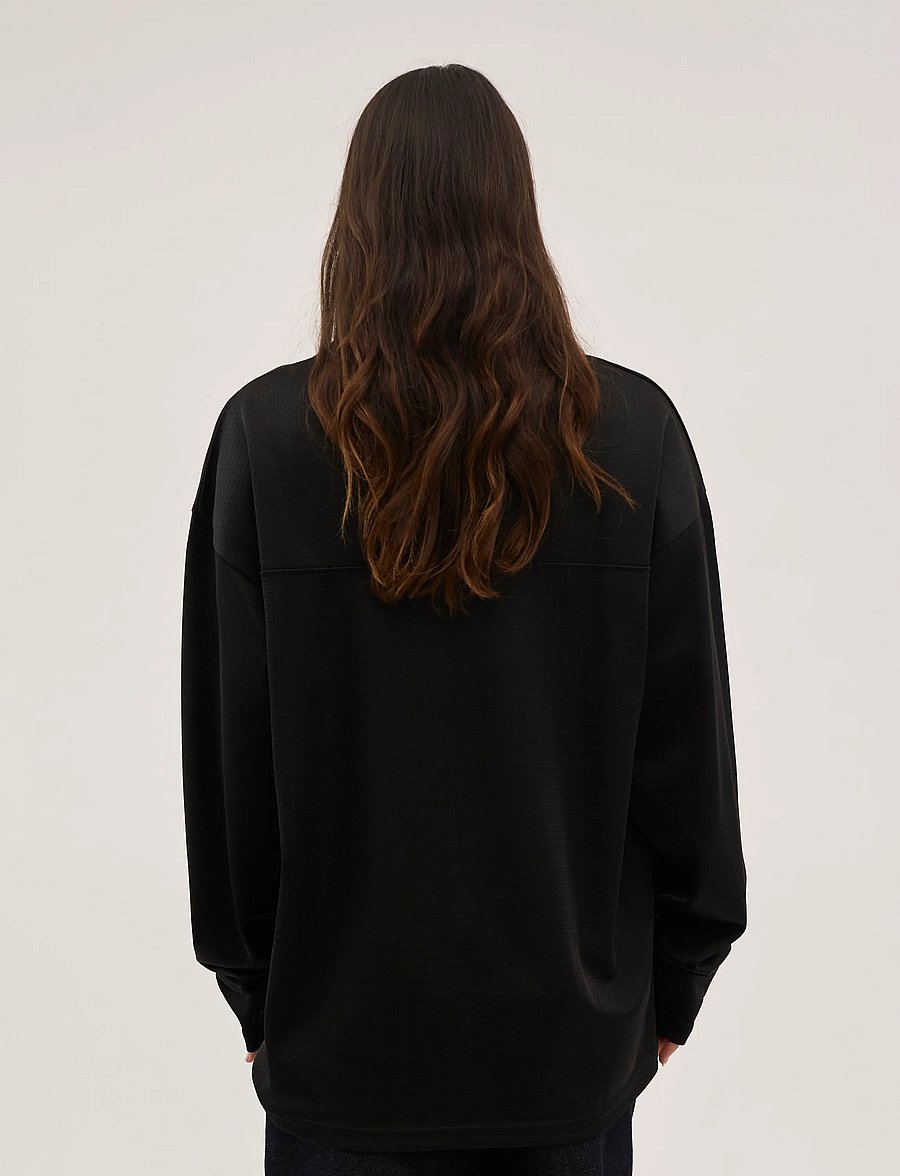 Everlast - Court Mesh Jersey Long Sleeve - långärmade t-shirts - black beauty - 5