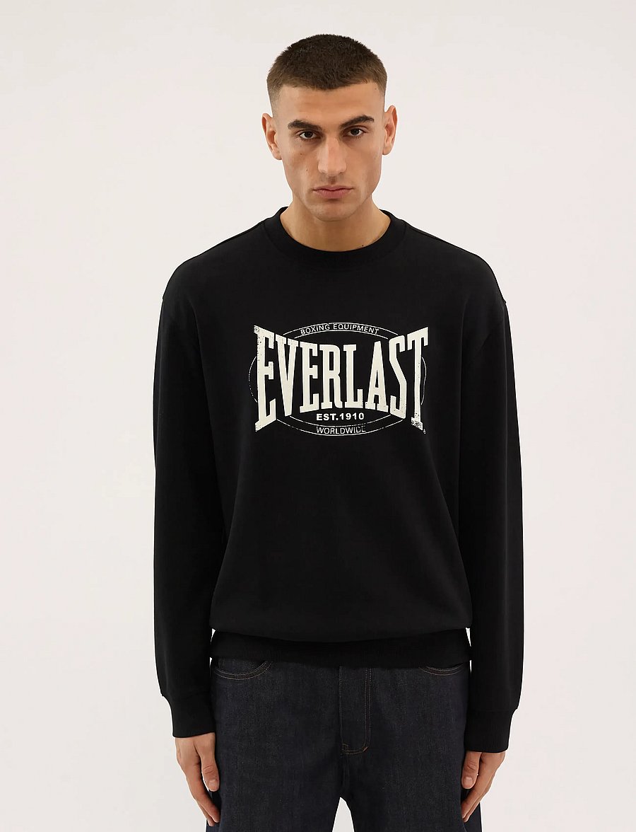 Everlast - EVERLAST LOGO CREW SWEAT - vacation essentials - black beauty - 0
