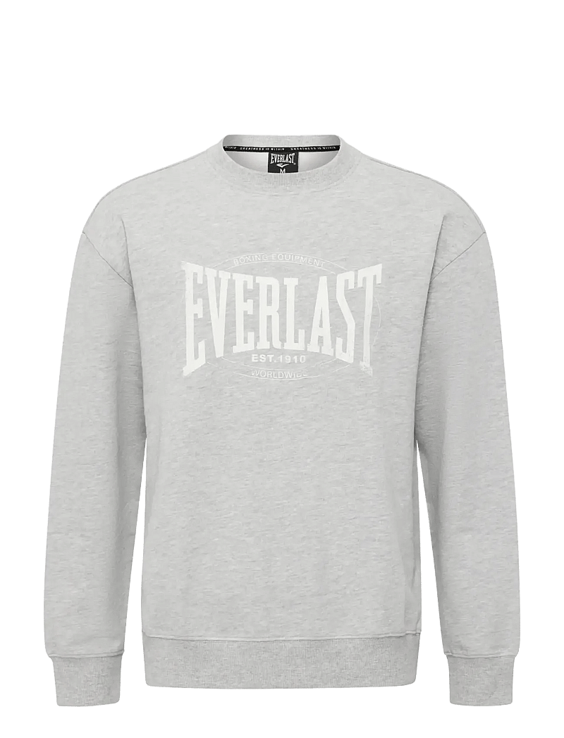 Everlast - EVERLAST LOGO CREW SWEAT - vacation essentials - light grey melange - 1