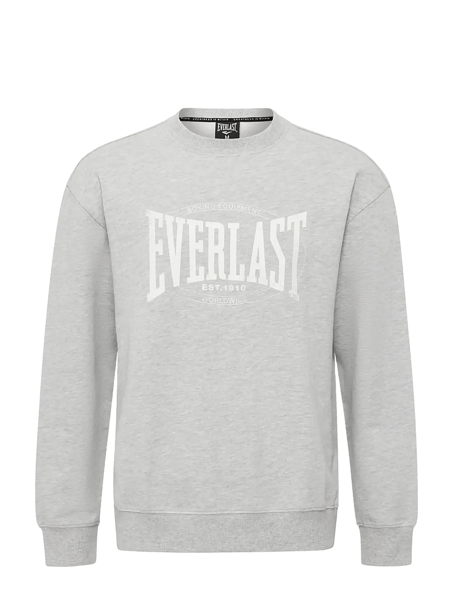 Everlast - EVERLAST LOGO CREW SWEAT - vacation essentials - light grey melange - 1