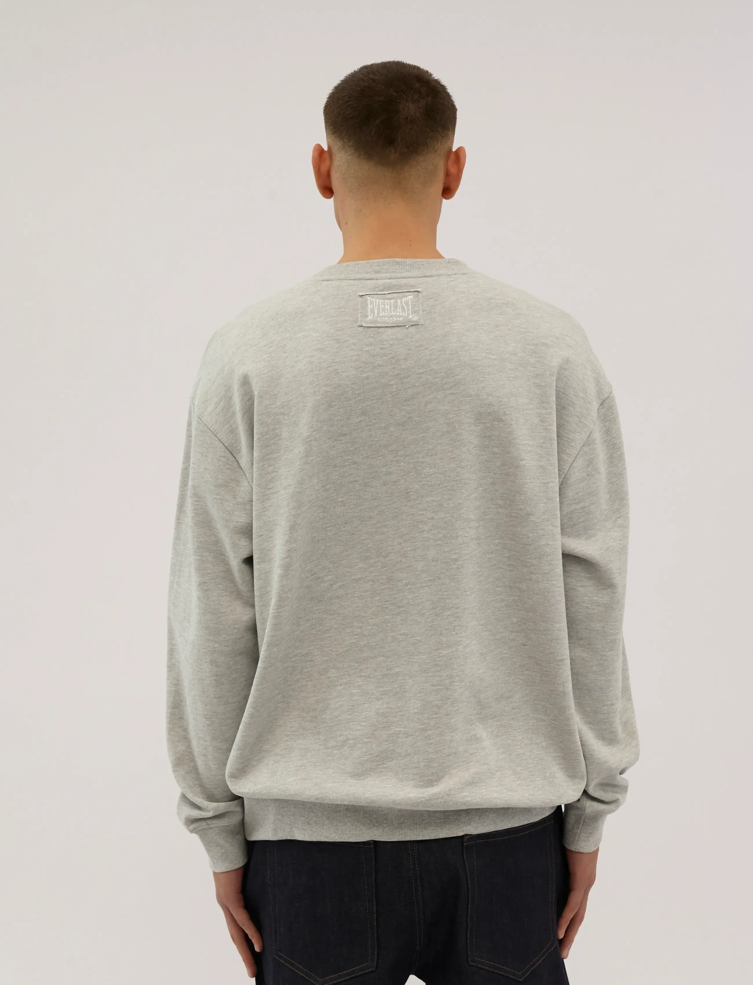 Everlast - EVERLAST LOGO CREW SWEAT - feriefavoritter - light grey melange - 3
