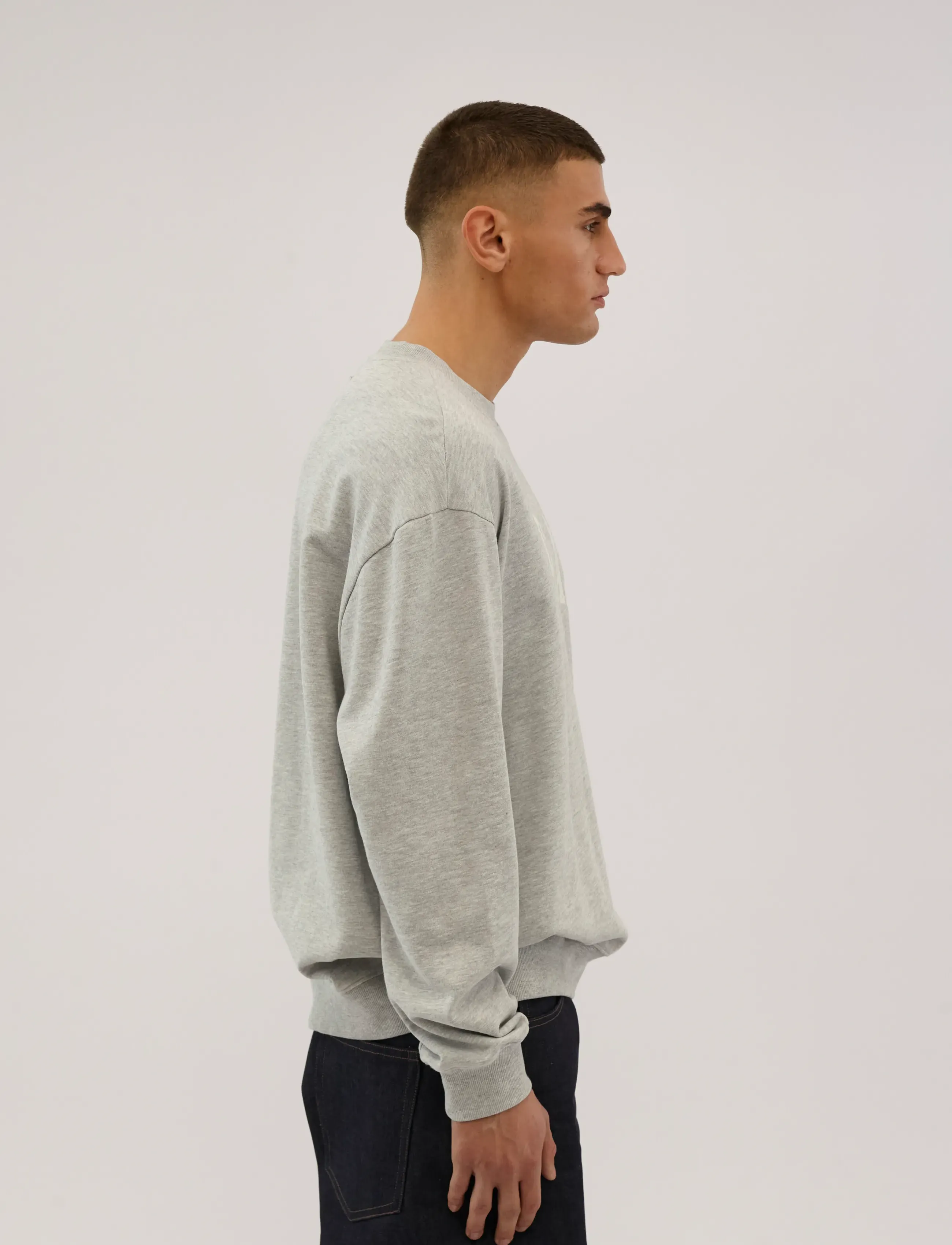 Everlast - EVERLAST LOGO CREW SWEAT - feriefavoritter - light grey melange - 4