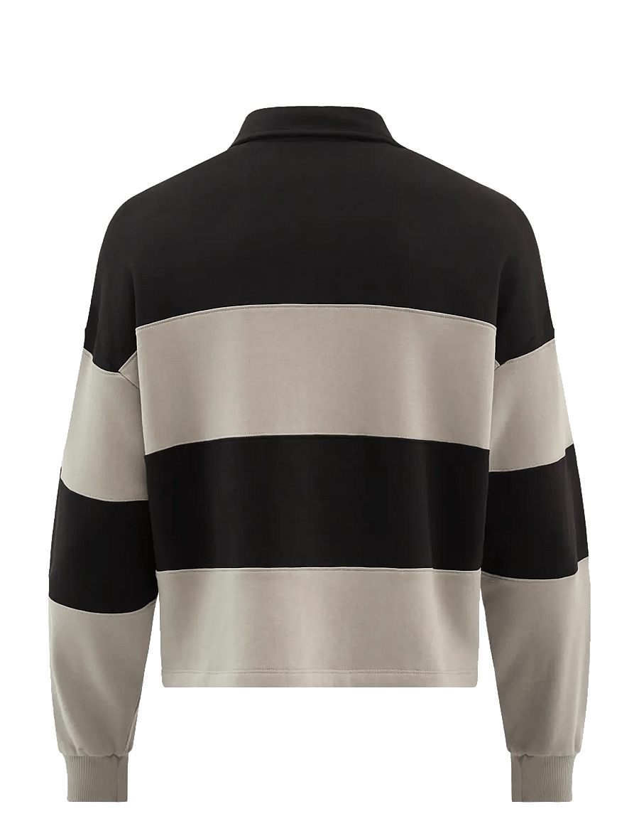 Everlast - Uptown Rugby Polo - långärmade stickade pikétröjor - black beauty - 1