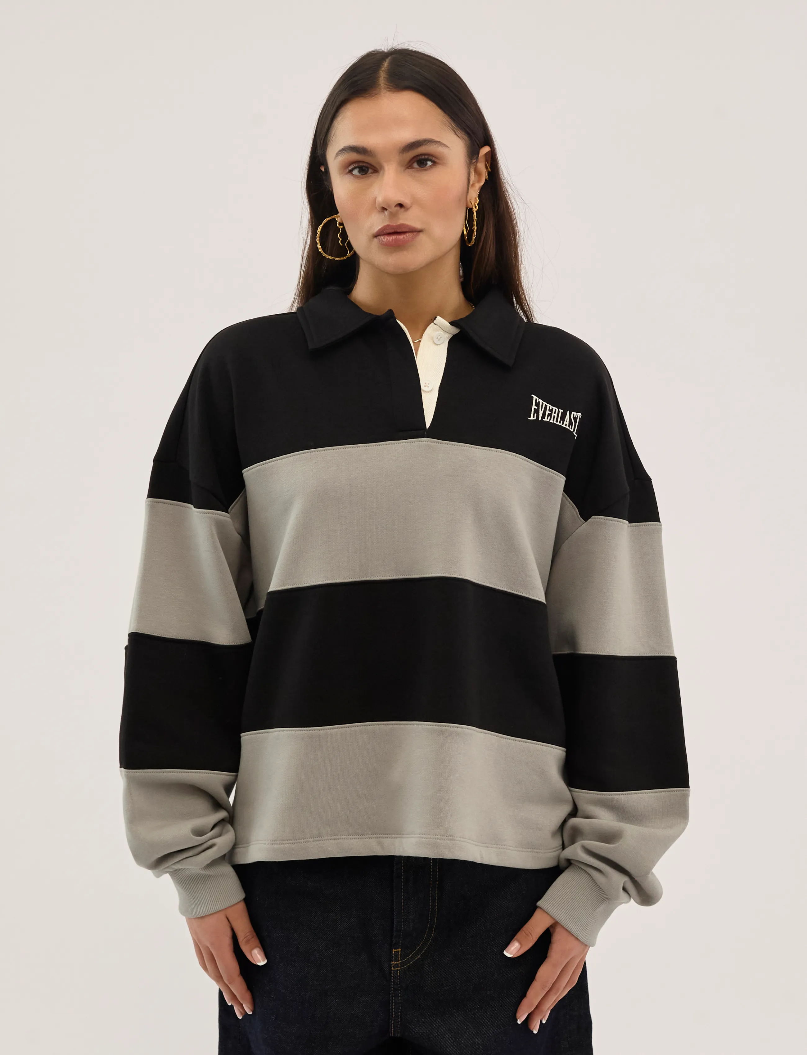 Everlast - Uptown Rugby Polo - poloer i strik med lange ærmer - black beauty - 3