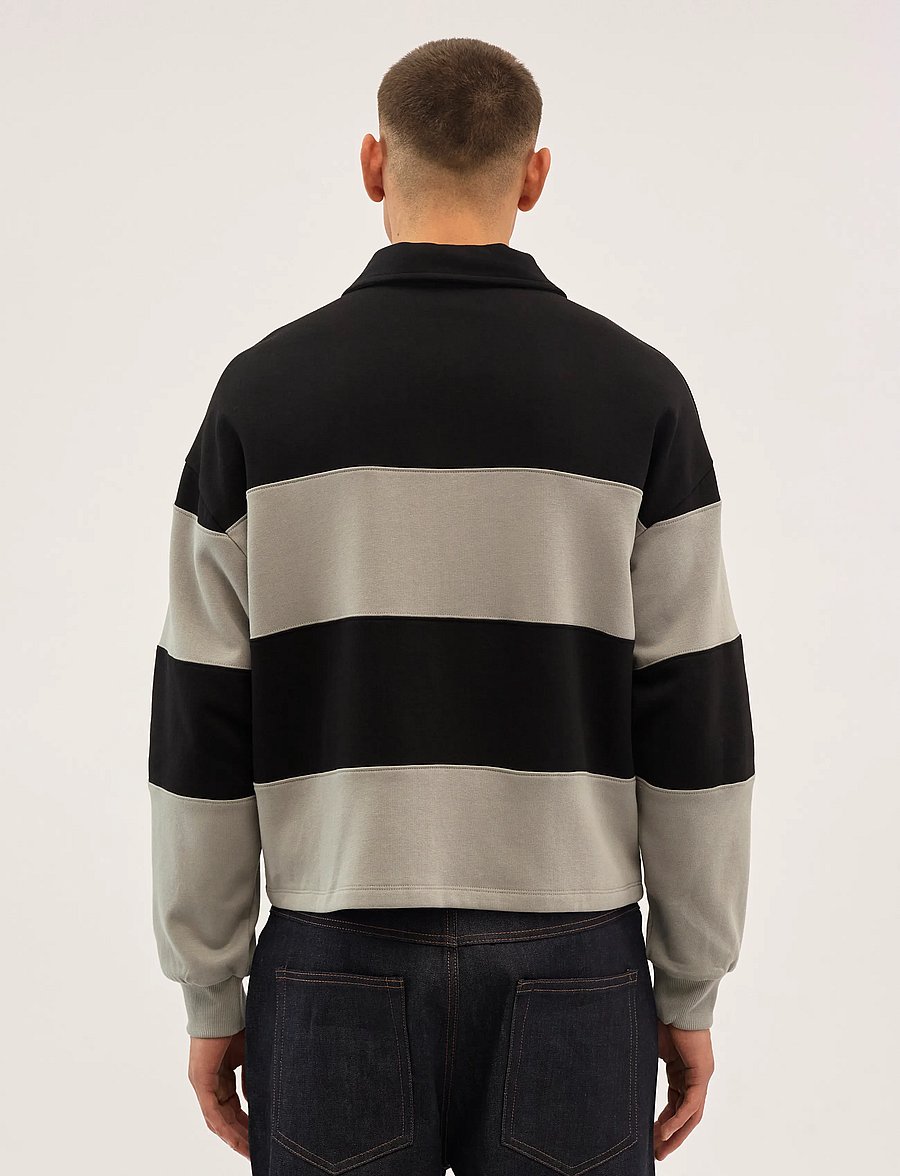 Everlast - Uptown Rugby Polo - långärmade stickade pikétröjor - black beauty - 4