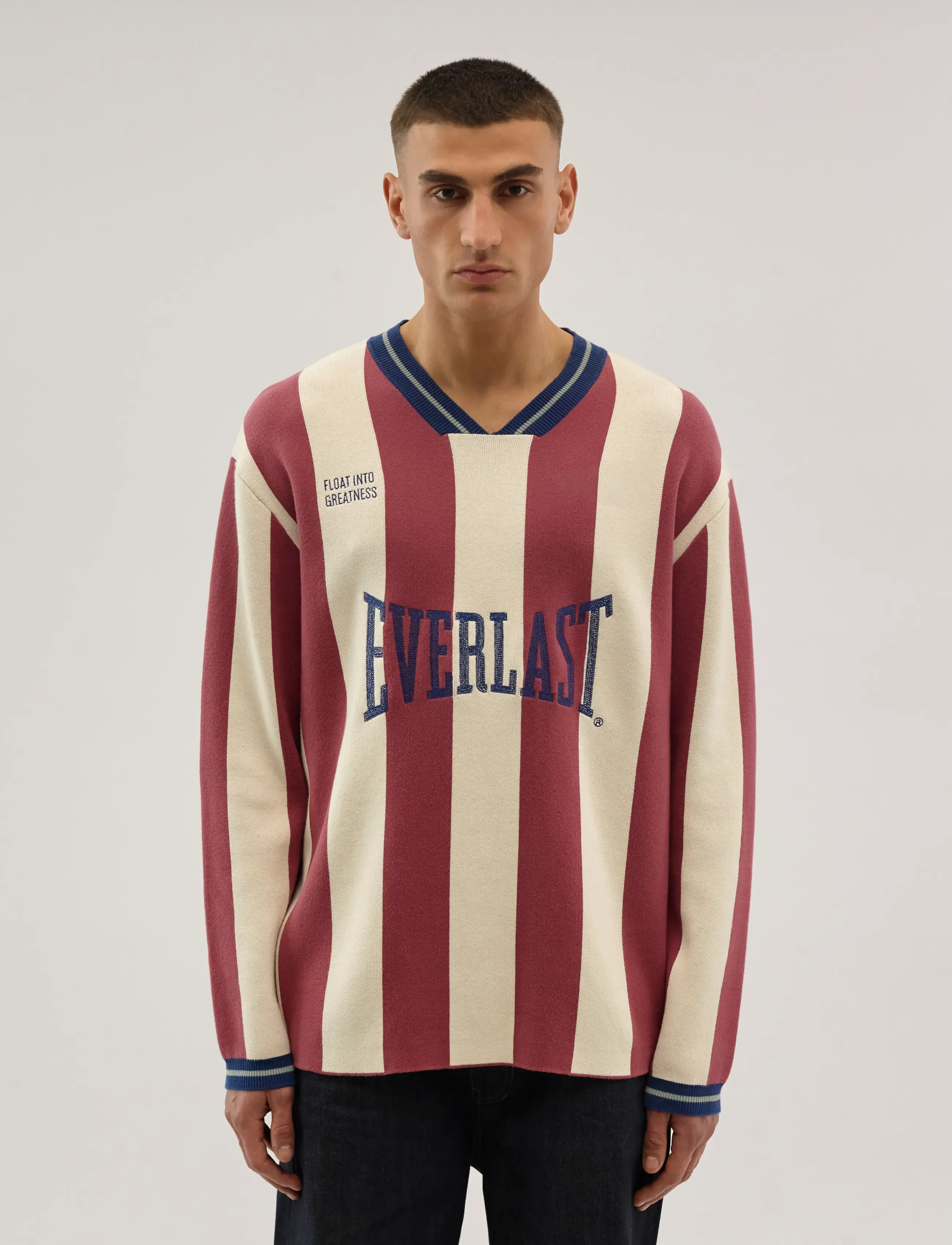 Everlast - Heritage Striped Jersey - v-ringat - cowhide - 0