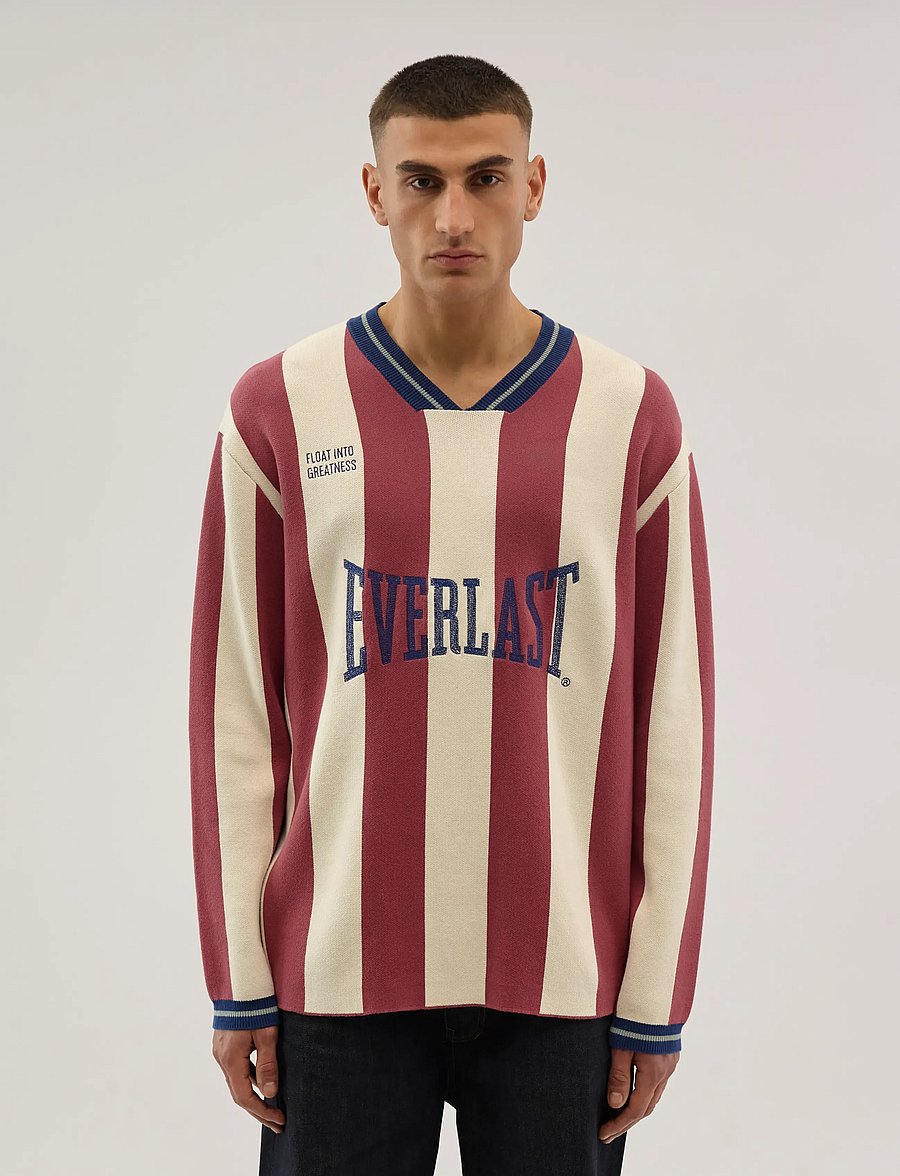 Everlast - Heritage Striped Jersey - v-ringat - cowhide - 0