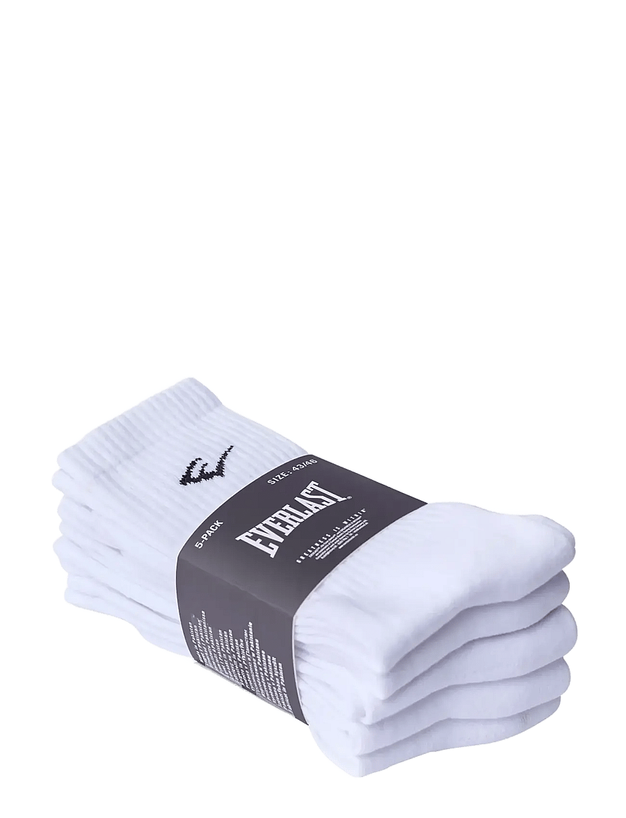 Everlast - EVERLAST 5-pack Everyday Crew Socks - träningsstrumpor - brilliant white - 1