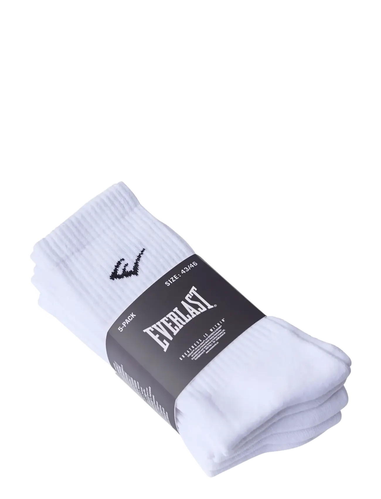 Everlast - EVERLAST 5-pack Everyday Crew Socks - träningsstrumpor - brilliant white - 2