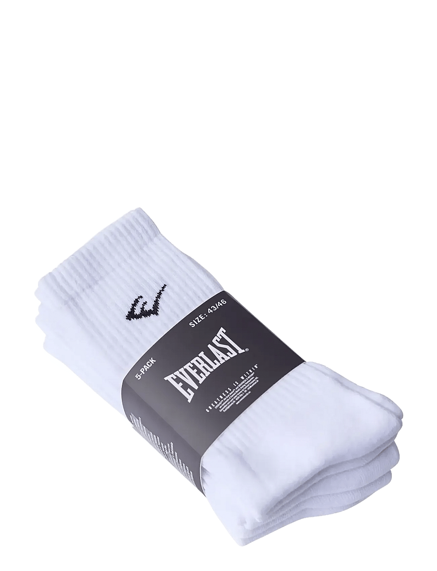Everlast - EVERLAST 5-pack Everyday Crew Socks - träningsstrumpor - brilliant white - 2